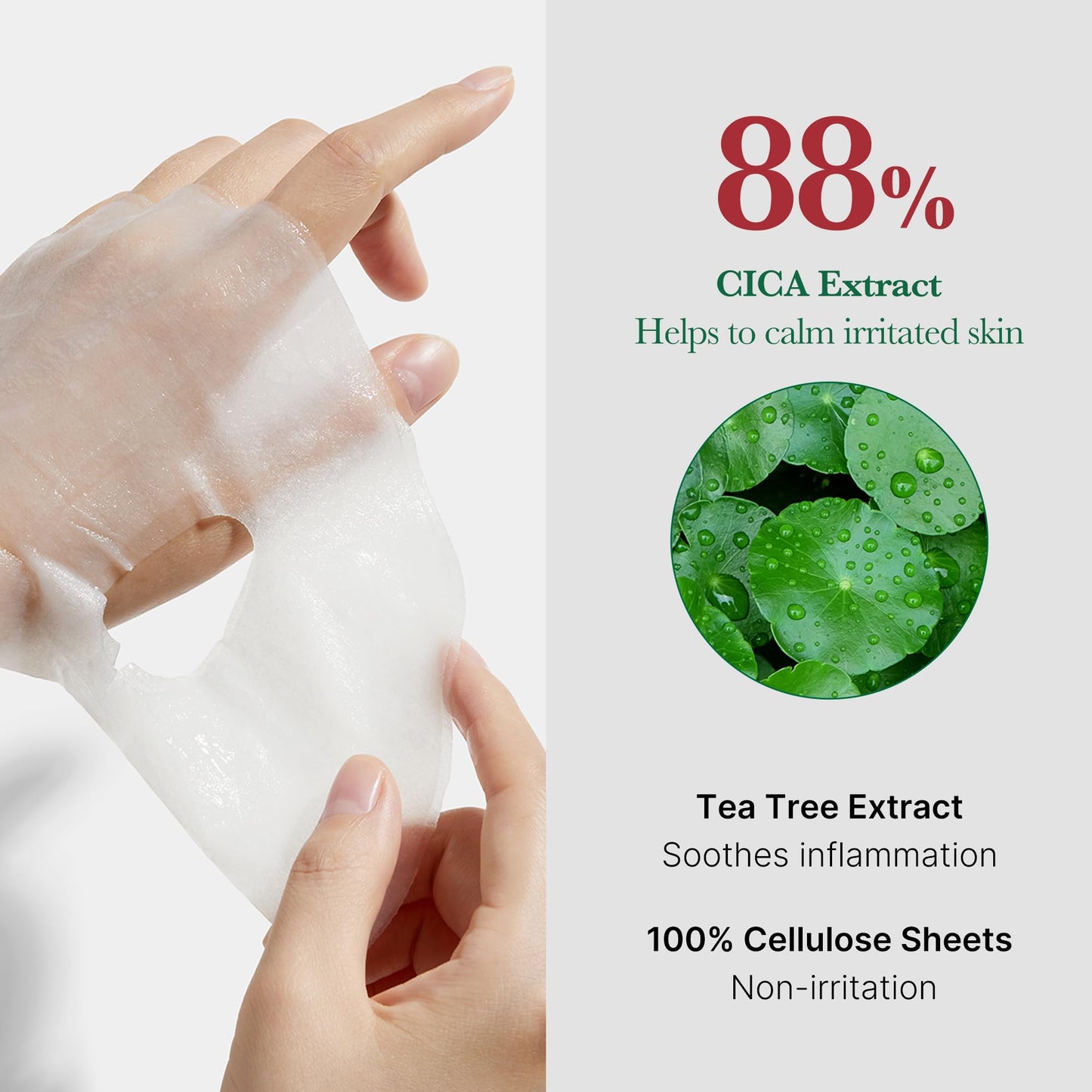 medicube Super Cica Daily Quick Facial Masks (30 Sheets) - 60-Second Soothing & Hydrating Facial Mask with 88% Cica, Instant Cooling & Moisturization - 100% Vegan Certified, Korean Skincare - Medaid International