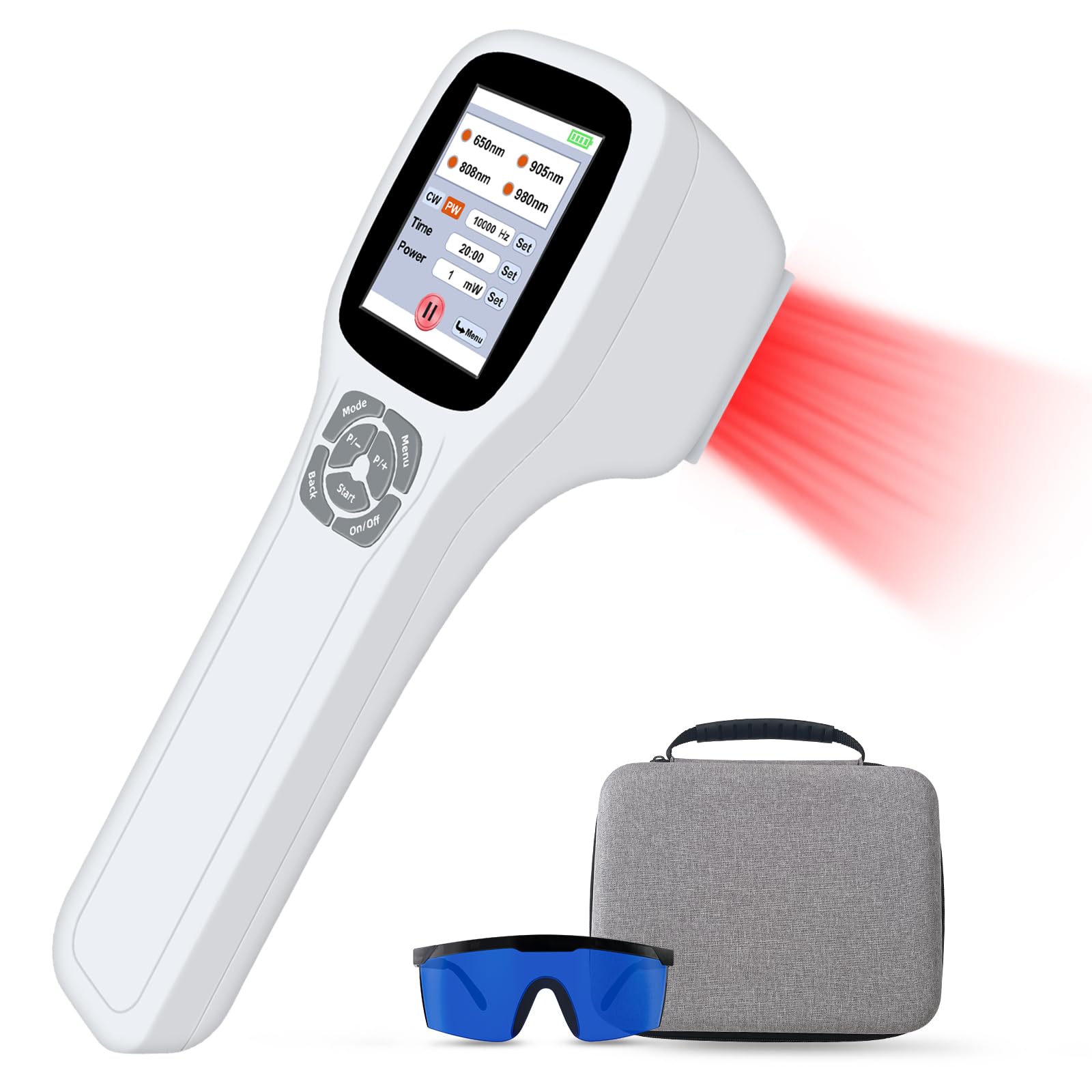 Fimem Red Light Therapy Device for Pain Relief, 10x650nm 5x808nm 5x905nm 5x980nm, Hand Held Infrared Light Therapy Wand for Muscle Relax, Cold Light Therapy Machine for Knee Shoulder Joint Body Pain - Medaid International