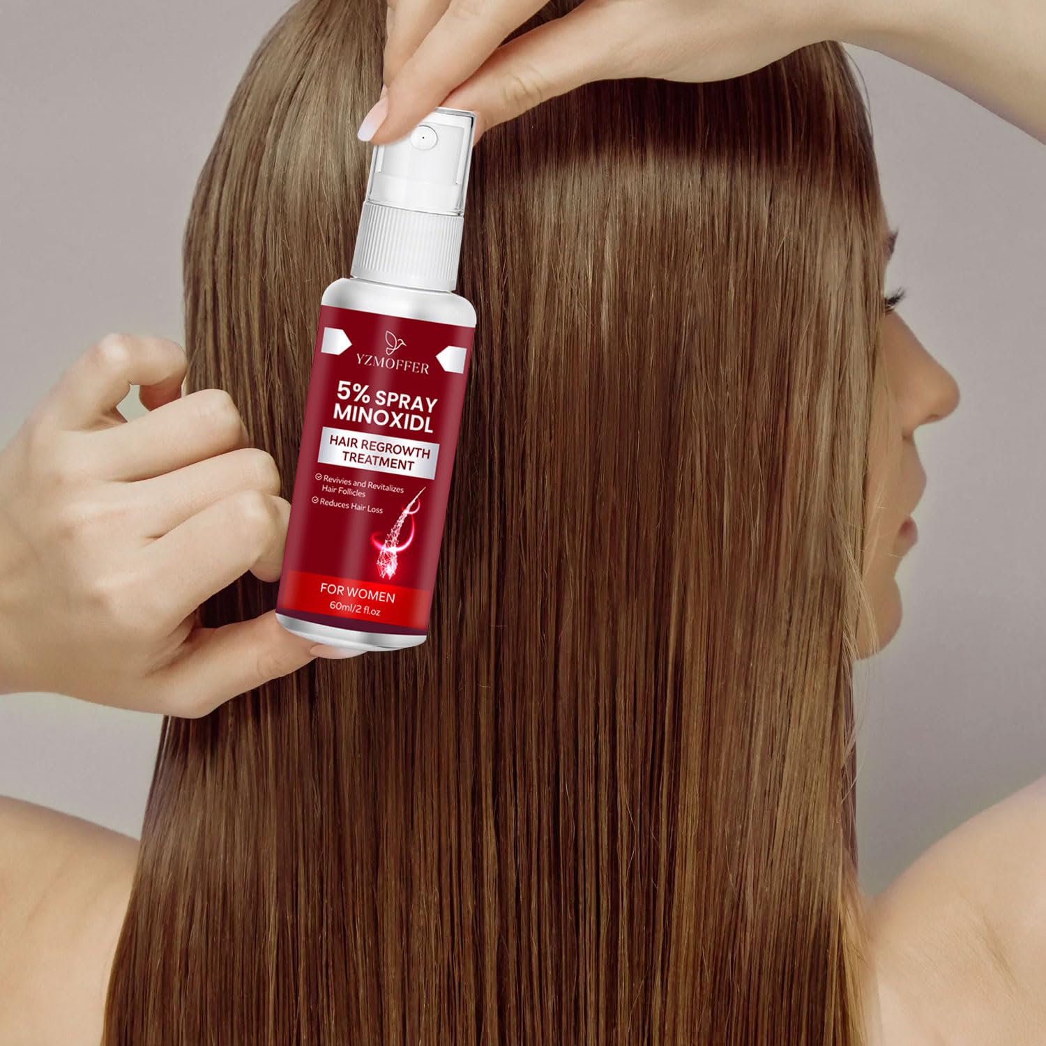 5% Minoxidil for Women Hair Growth: Hair Loss Treatment for Hair Thinning and Hair Loss to Get Thicker and Fuller Hair, 60ML - Medaid International