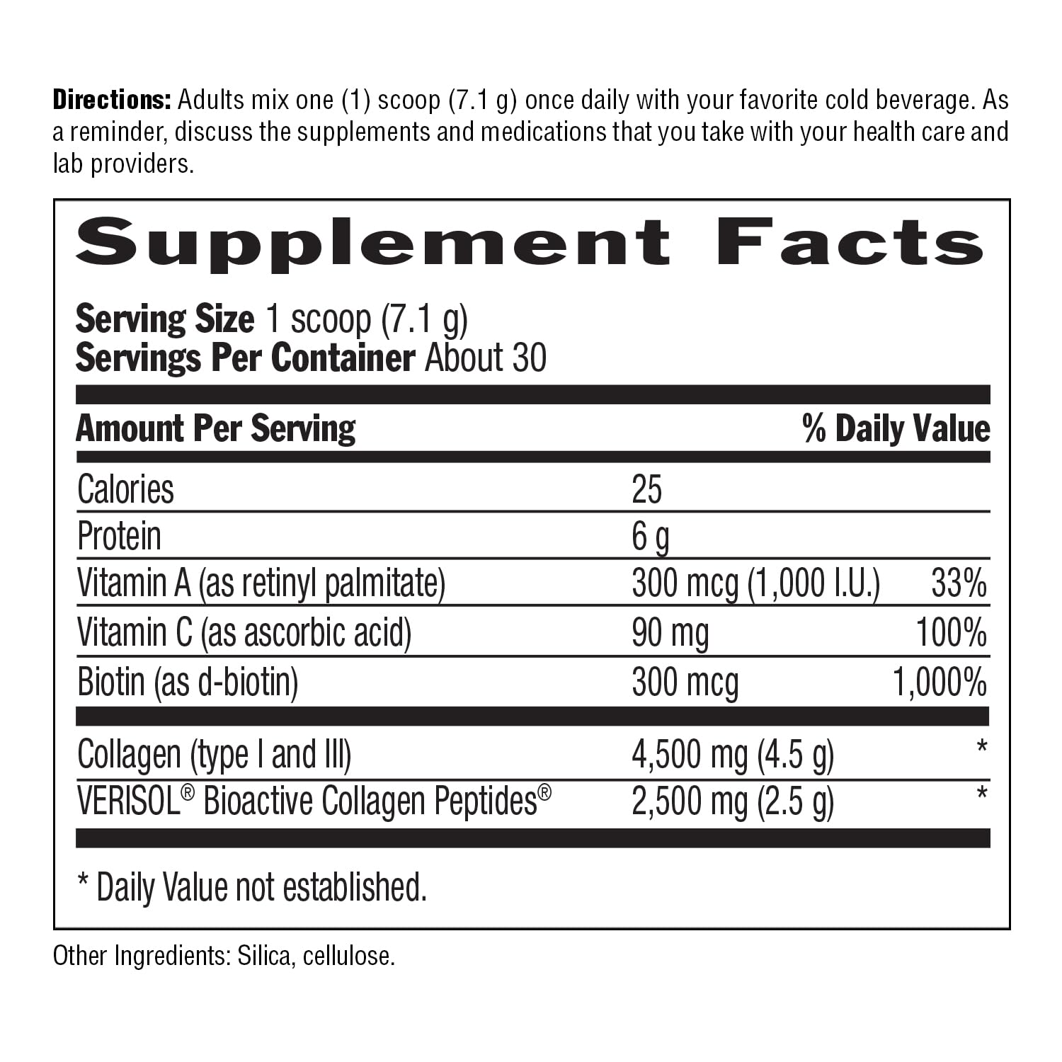 Country Life Maxi-Collagen 7000 Powder - Verisol Bioactive Collagen Peptides, Vitamin C, A & Biotin, 4,500 mg Types I & III Grass-Fed Collagen - Supports Skin, Hair, Nails & Joint Health, 7.5 oz - Medaid International