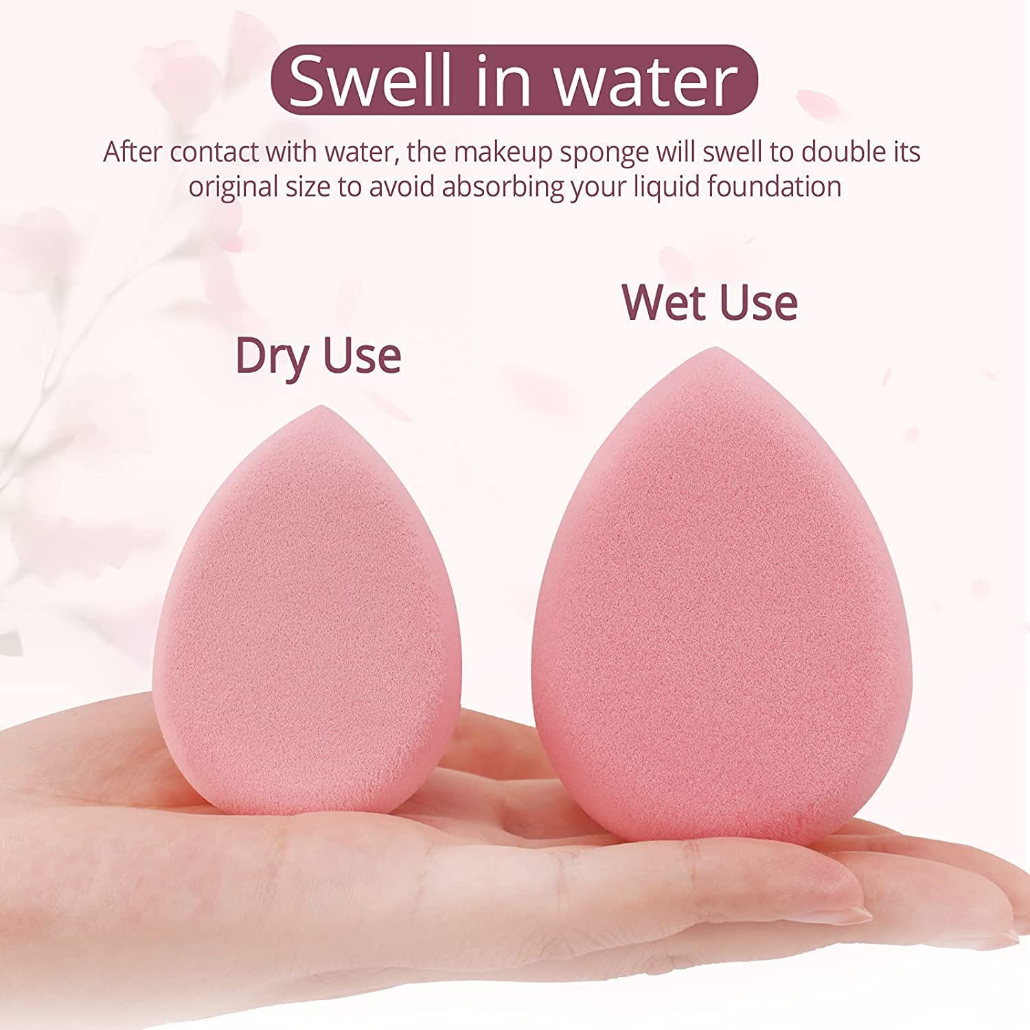 BEAKEY Flat Duo Patented Makeup Sponge Set of 2, Latex Free Pink Beauty Sponge for Foundation and Powder Application, Soft Blending Sponges, Large Flat Design, BeautyTools for Makeup Lovers - Medaid International