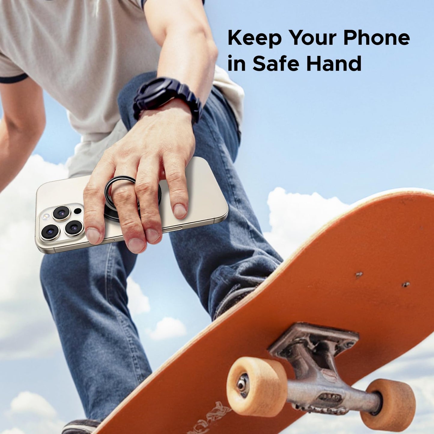 UGREEN Magnetic Phone Grip for MagSafe Phone Holder, Universal Strong Magnetic Ring Phone Stand Compatible with iPhone 17 Air 16 Pro 15 Pro Max 14 Plus 13 12, MagSafe Accessories - Medaid International