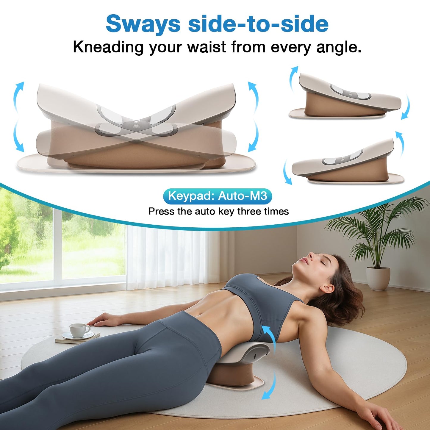 Electric Lumbar Traction Device, Electric Back Massagers Back Stretcher, Vibration Fascia pad, Used for The Waist, is a Waist pad Used After Exercising, Yoga, and Other Sports - Medaid International