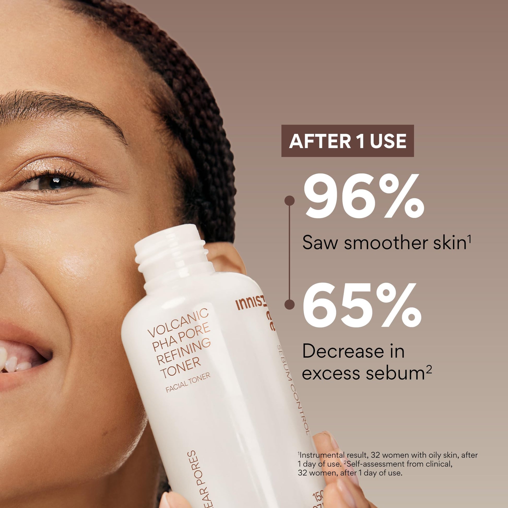 innisfree Volcanic PHA Toner, Korean Skincare with AHA & BHA, Refines Texture, Controls Oil, Exfoliating Face Treatment - Medaid International