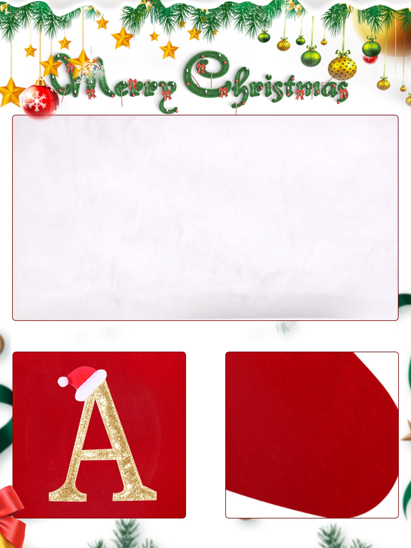 infleesh 20 Inches Monogrammed Christmas Stockings with Letters,Super Soft Christmas Stockings Large Monogram Stockings Red Letter Stockings for Christmas Holiday Xmas Gift… - Medaid International