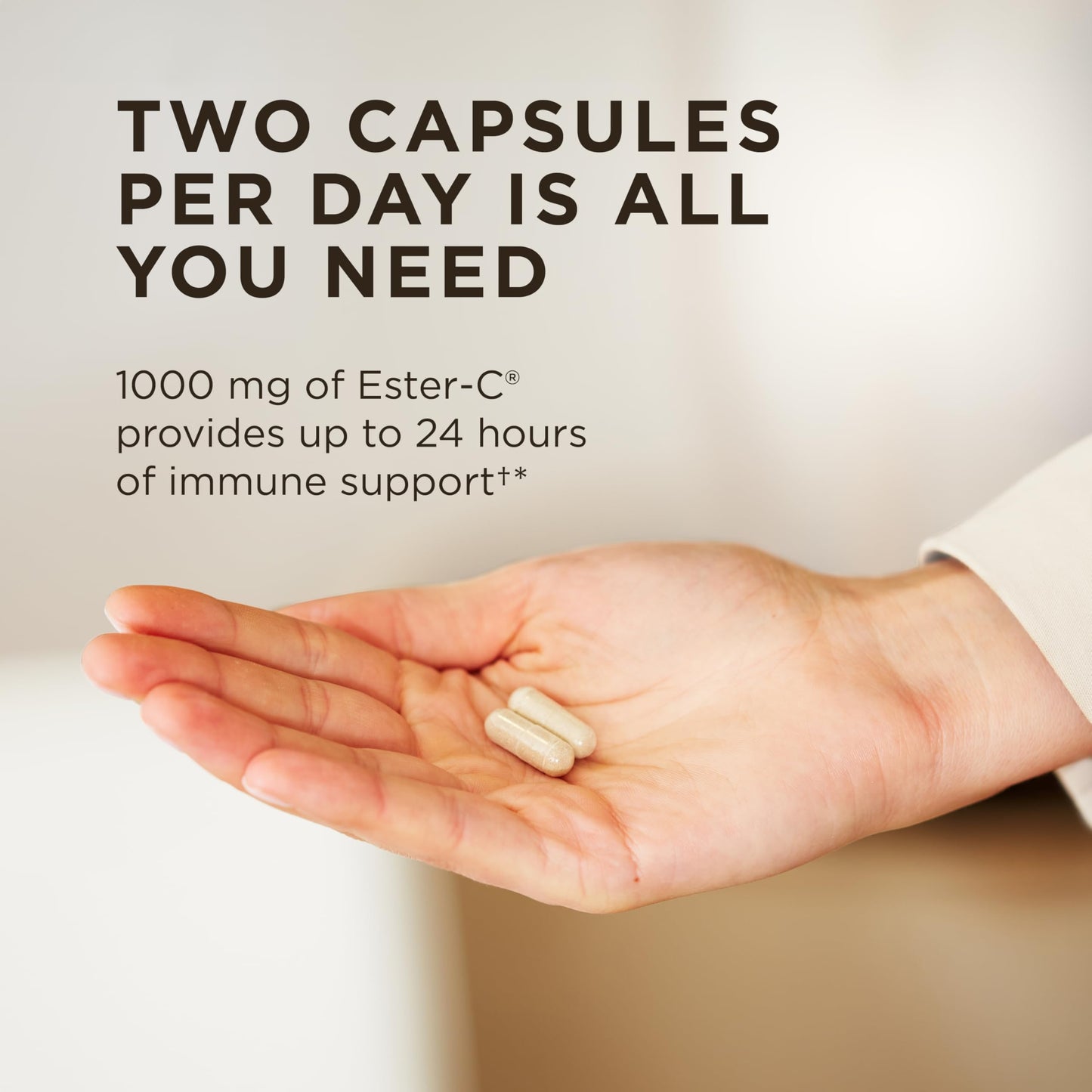 Solgar Ester-C Plus 500 mg Vitamin C (Ascorbate Complex), 100 Vegetable Capsules - Gentle & Non Acidic - Antioxidant & Immune Support - Non GMO, Vegan, Gluten Free, Kosher - 100 Servings - Medaid International