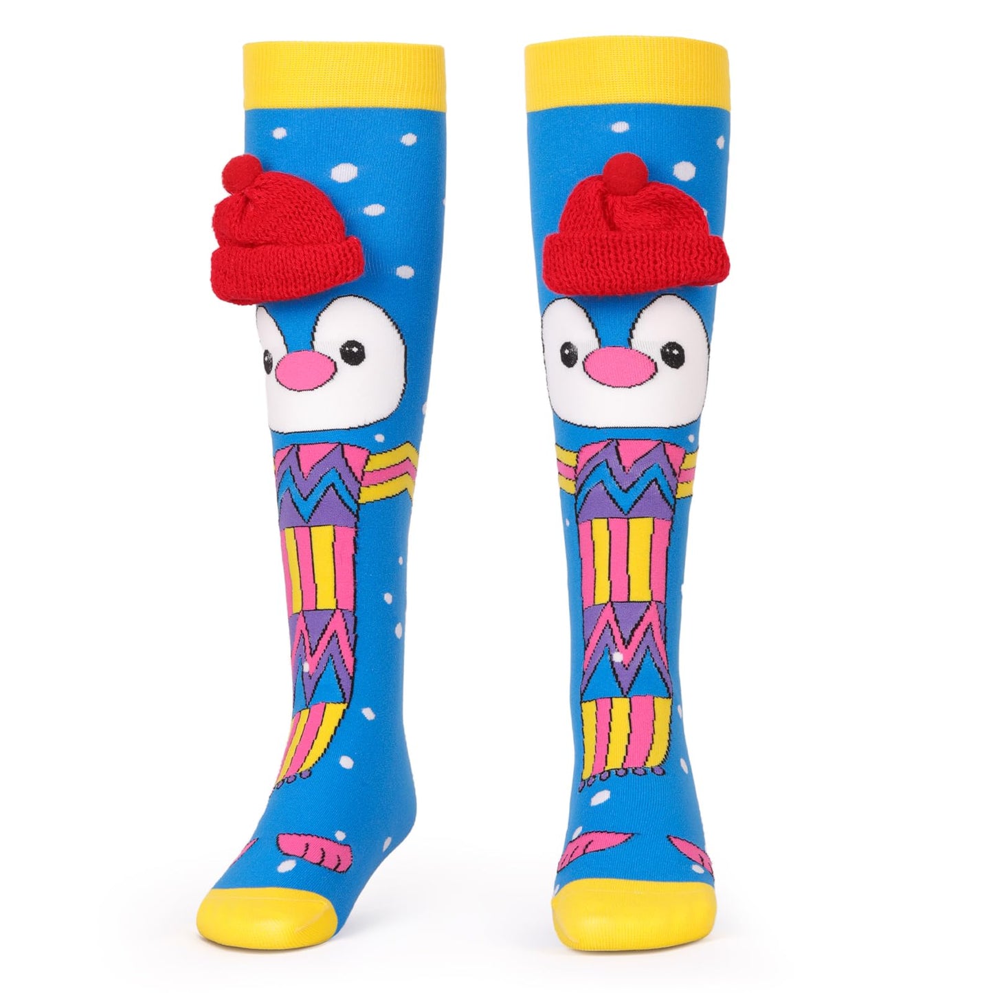 COZYMATE Crazy Socks for Kids - Funny Silly Knee High Animal Socks for 3-12 Years Boys Girls Crazy Sock Day Xmas Gifts (US, Age, 3 Years, 12 Years, Penguin) - Medaid International