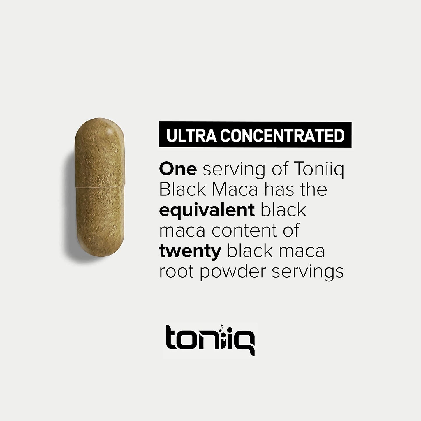 Black Maca Root - Ultra High Potency 20:1 Extract - Single Origin, Wildcrafted & Highly Concentrated - Third-Party Lab Tested - 120 Capsules - Medaid International