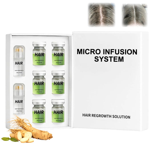 Hair Regrowth System, Advanced Hair Growth Treatment with Ginseng, Eclipta Prostrata, Peppermint Oil & Ginger Root,Hair Serum for Hair Growth,Hair Thickening Solution - Medaid International