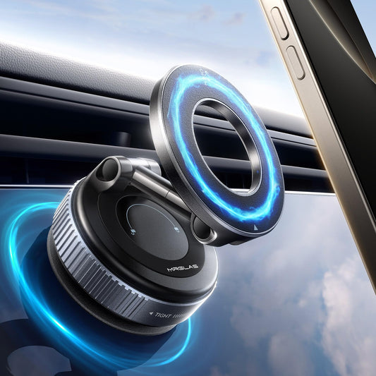 MRGLAS 2026 Upgraded Vacuum Magnetic Phone Holders for Your Car 360° Adjustable Absorption Magnetic Bracket 98LBS Magsafe Suction Cup Phone Mount for iPhone 17 Car Truck Accessories for Men Women - Medaid International