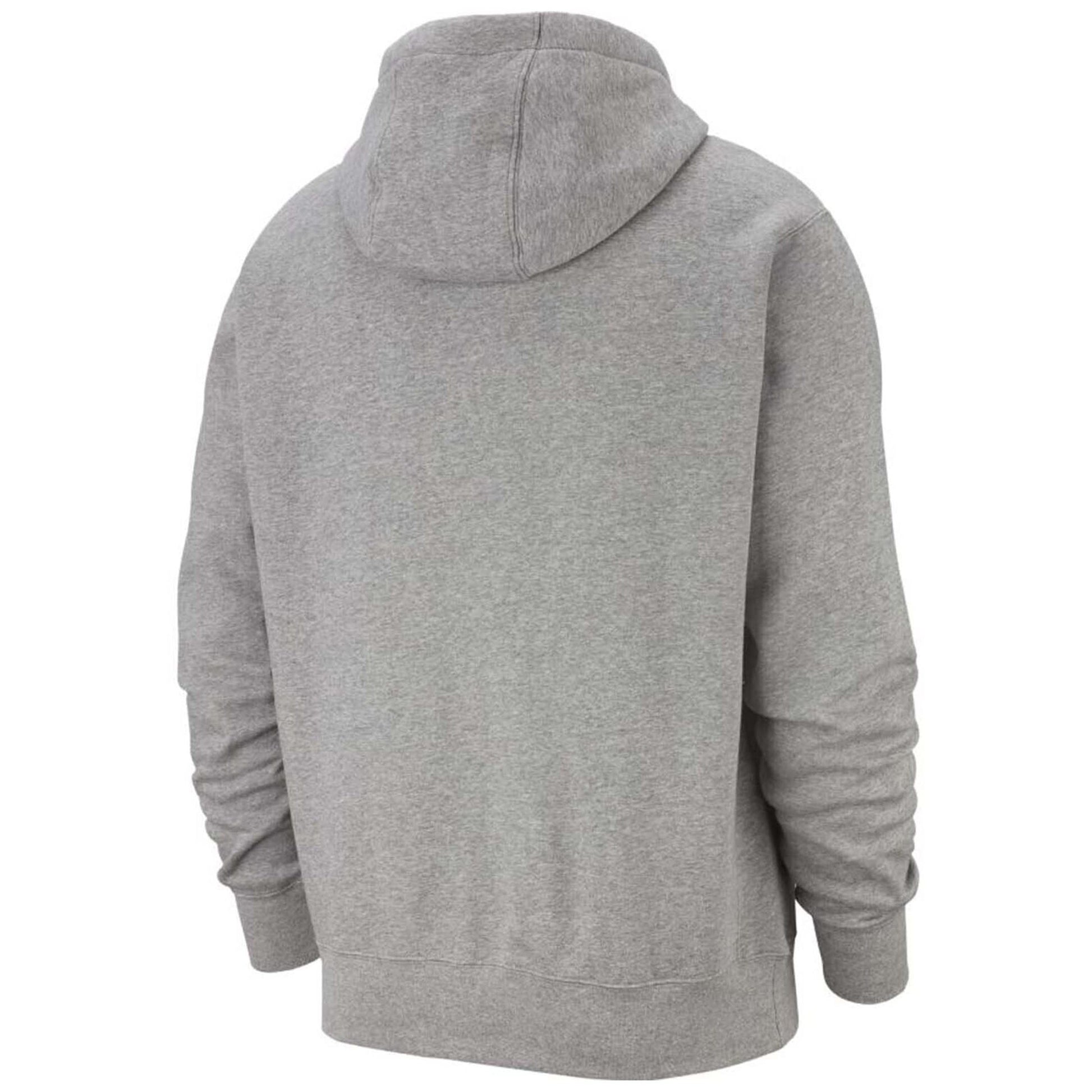 Nike Pull Over Hoodie, Dark Grey Heather/Mattelic Silver/White, Large - Medaid International