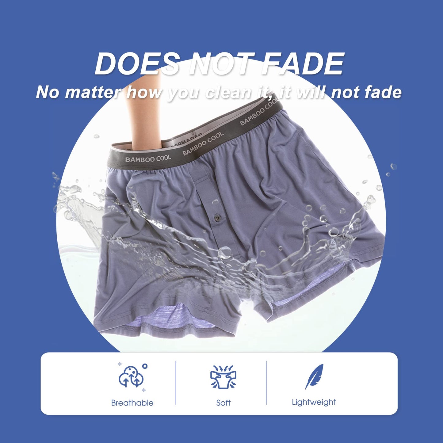 BAMBOO COOL Men's Boxer Shorts,Breathable knit Boxers Underwear,Relaxed Fit Stretch Boxers 4 Pack - Medaid International