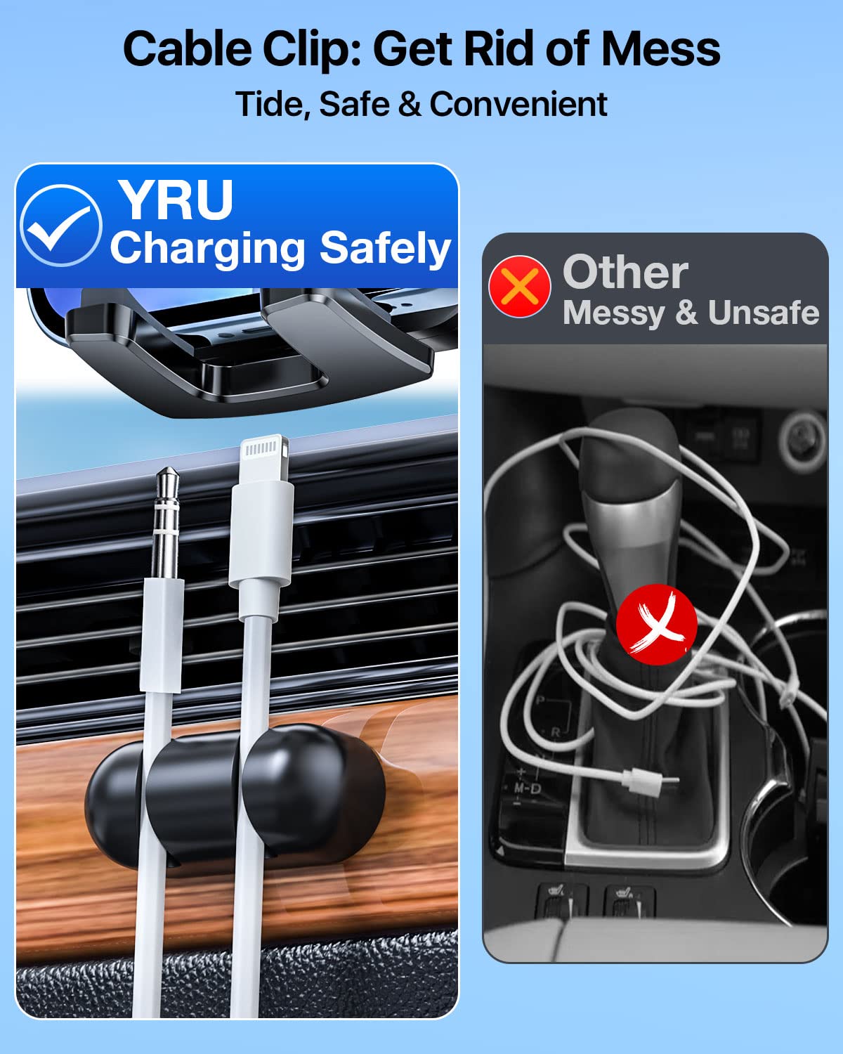YRU [True Upgrade for Safety] Car Phone Holder Mount [Patent & Military-Grade] Dashboard Cell Phone Holder for Car Vent Windshield Phone Stand for iPhone 17 16 15 14 13 Pro Max Truck Samsung, Black - Medaid International