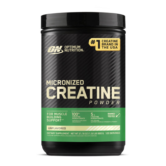Optimum Nutrition Micronized Creatine Monohydrate Powder, Unflavored, 120 Servings, 600 Grams (Packaging May Vary) - Medaid International