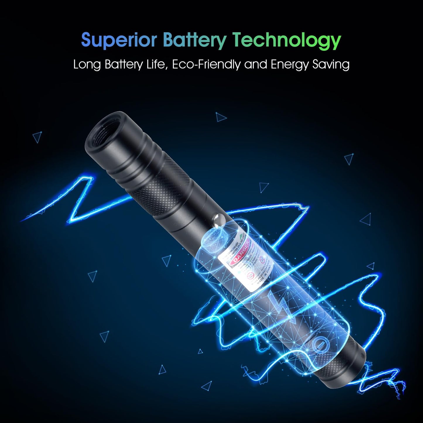 Advanced Long-Range Laser Pointer High Power - Rechargeable Green Laser Pointer with Removable Star Cap - Versatile Laser Pen for Astronomy, Construction, Presentations, and Outdoor Adventures - Medaid International