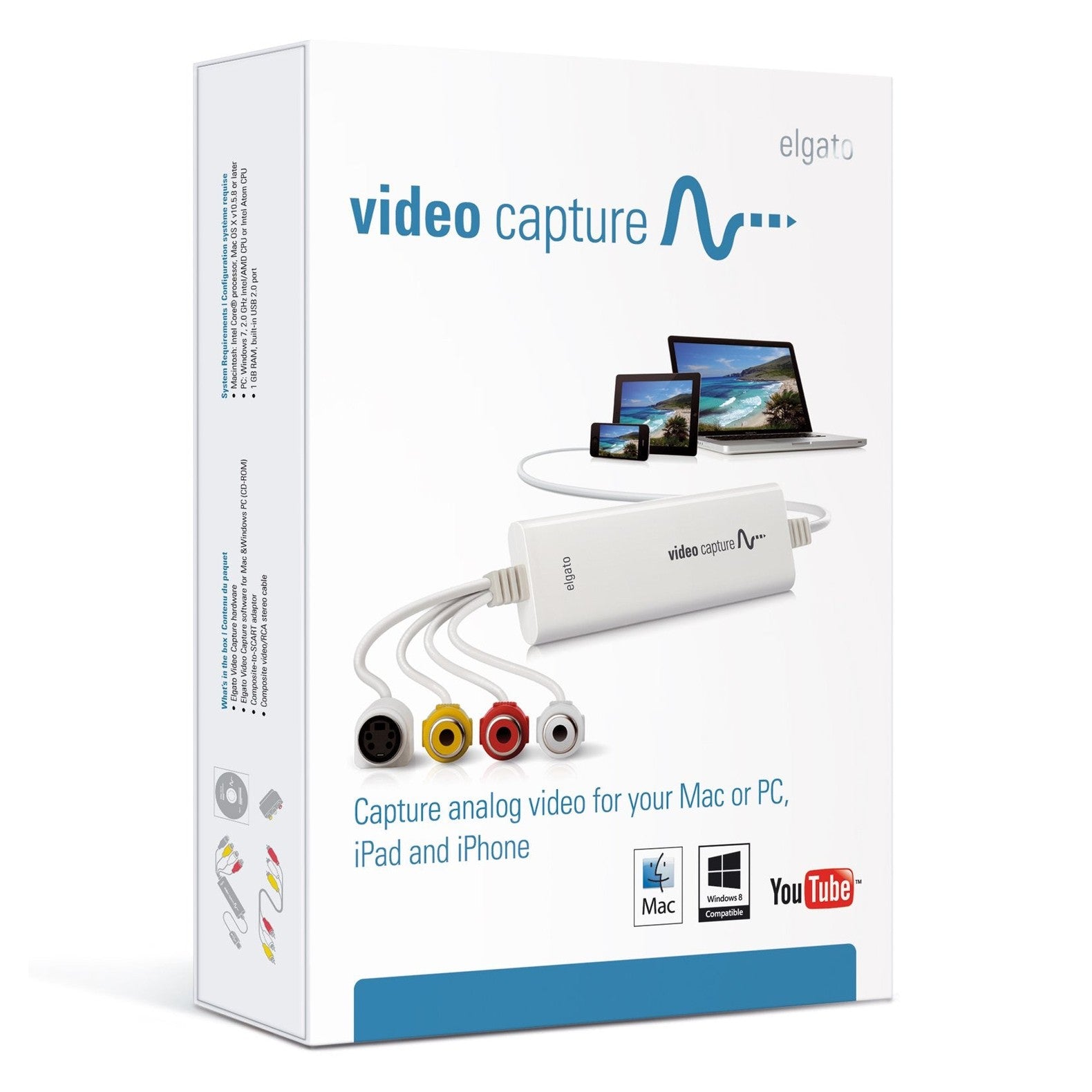 Elgato Video Capture – USB 2.0 Capture Card Device, Easy to Use, Convert Analog to Digital, with VHS VCR TV to DVD Adapter, for Mac, Windows or iPad - Medaid International