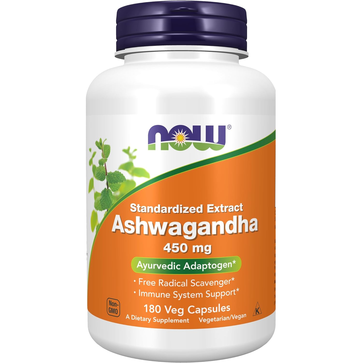 NOW Supplements, Ashwagandha (Withania somnifera) 450 mg (Standardized Extract), 180 Veg Capsules - Medaid - Lebanon