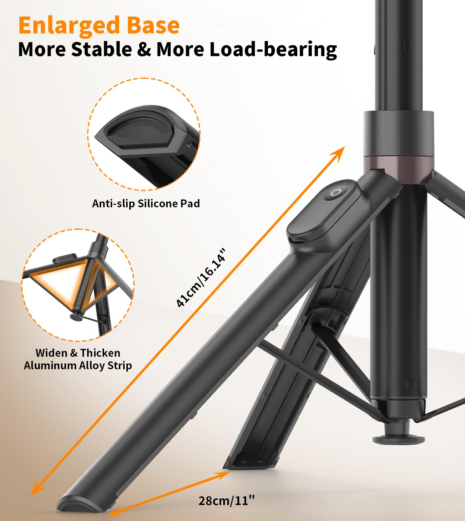 TONEOF 180cm Automatic Selfie Stick, 360° Rotation Phone Stand with Magnetic Remote, Cell Phone Tripod Compatible with iPhone (Black) - Medaid International