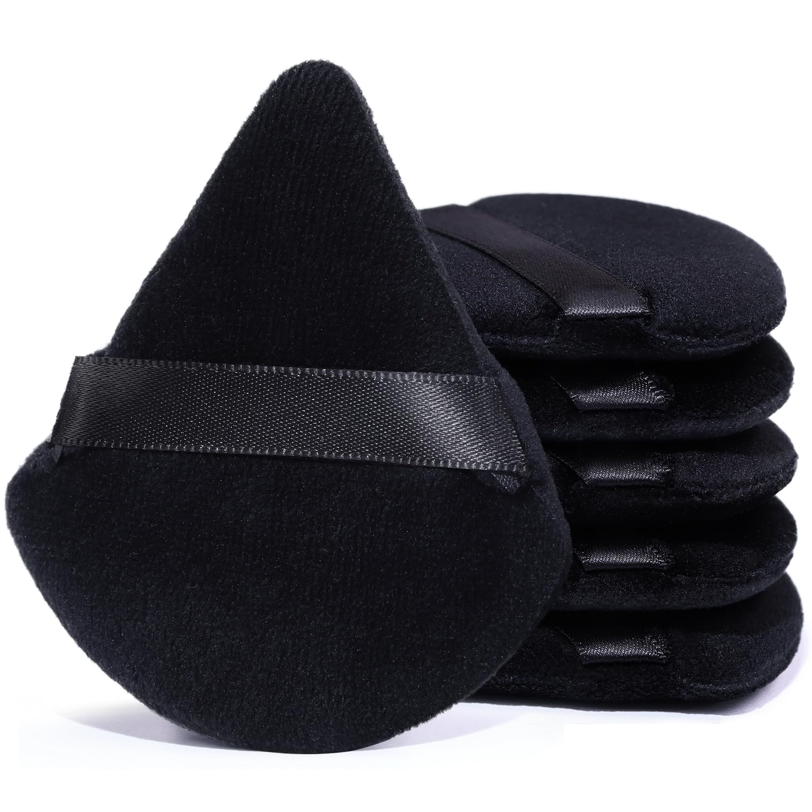 Foonbe Triangle Makeup Sponge, Soft Triangle Makeup Sponge Beauty Set, Reusable Velour Cosmetic Foundation Blender for Loose Powder and Contouring, Beauty Tool (6 Pcs) - Medaid International