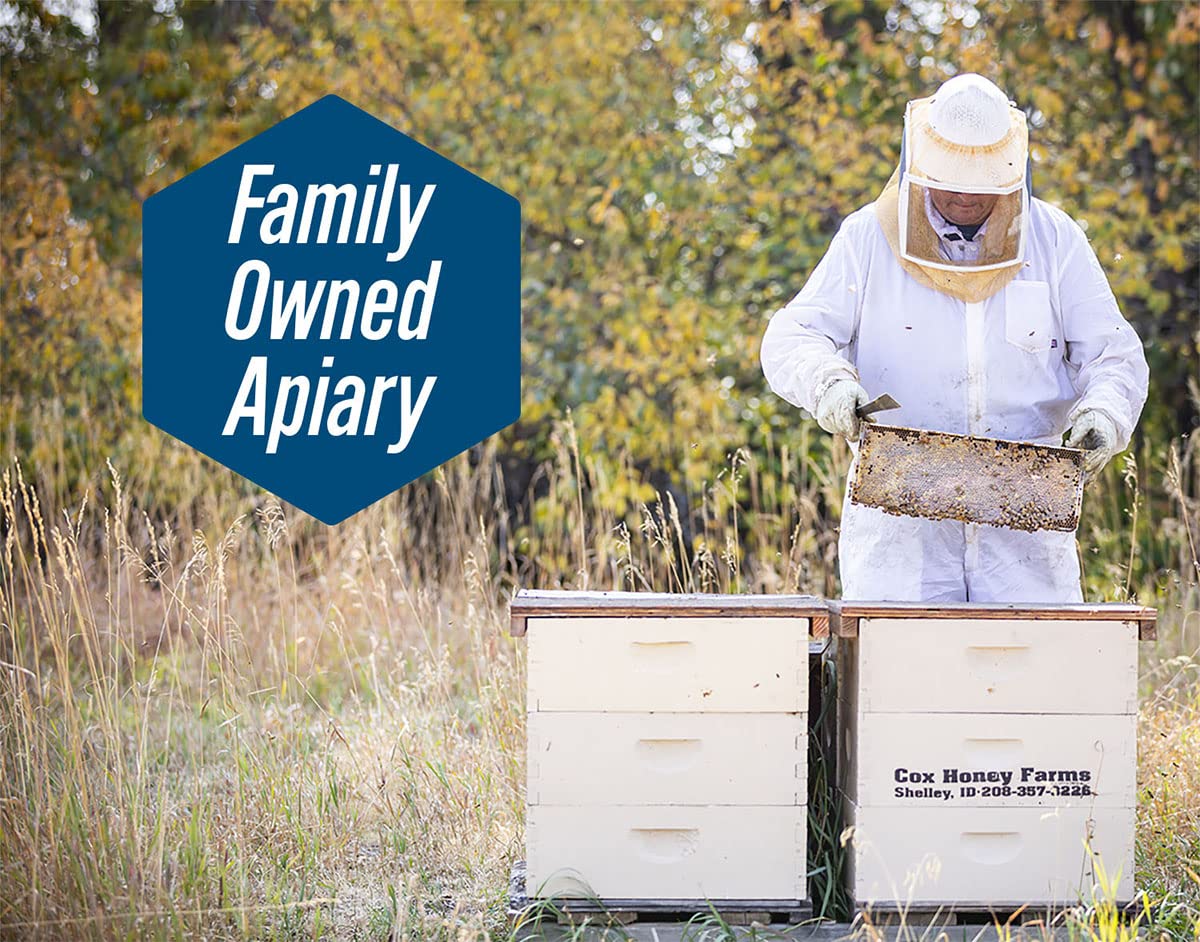 Cox's Honey - Bulk Honey Raw Unfiltered, 12 LBS | 100% Pure Clover Delicious Honey - Product of the USA - Medaid International