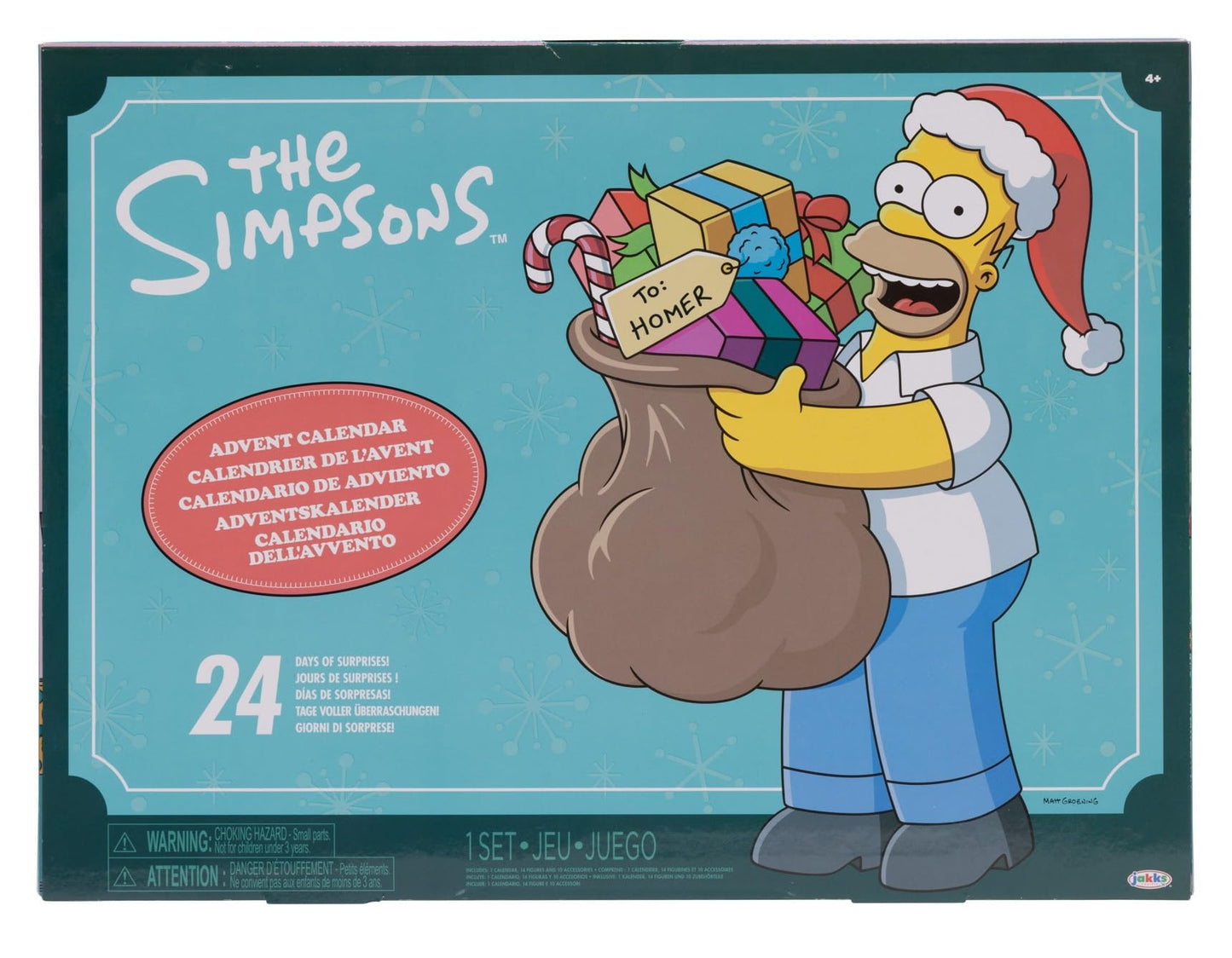 Disney The Simpsons Advent Calendar Christmas Holiday - 24 Days of Surprises with Mystery Characters and Accessories! Approximately 1.5” Inch Scale Action Figures - Medaid International