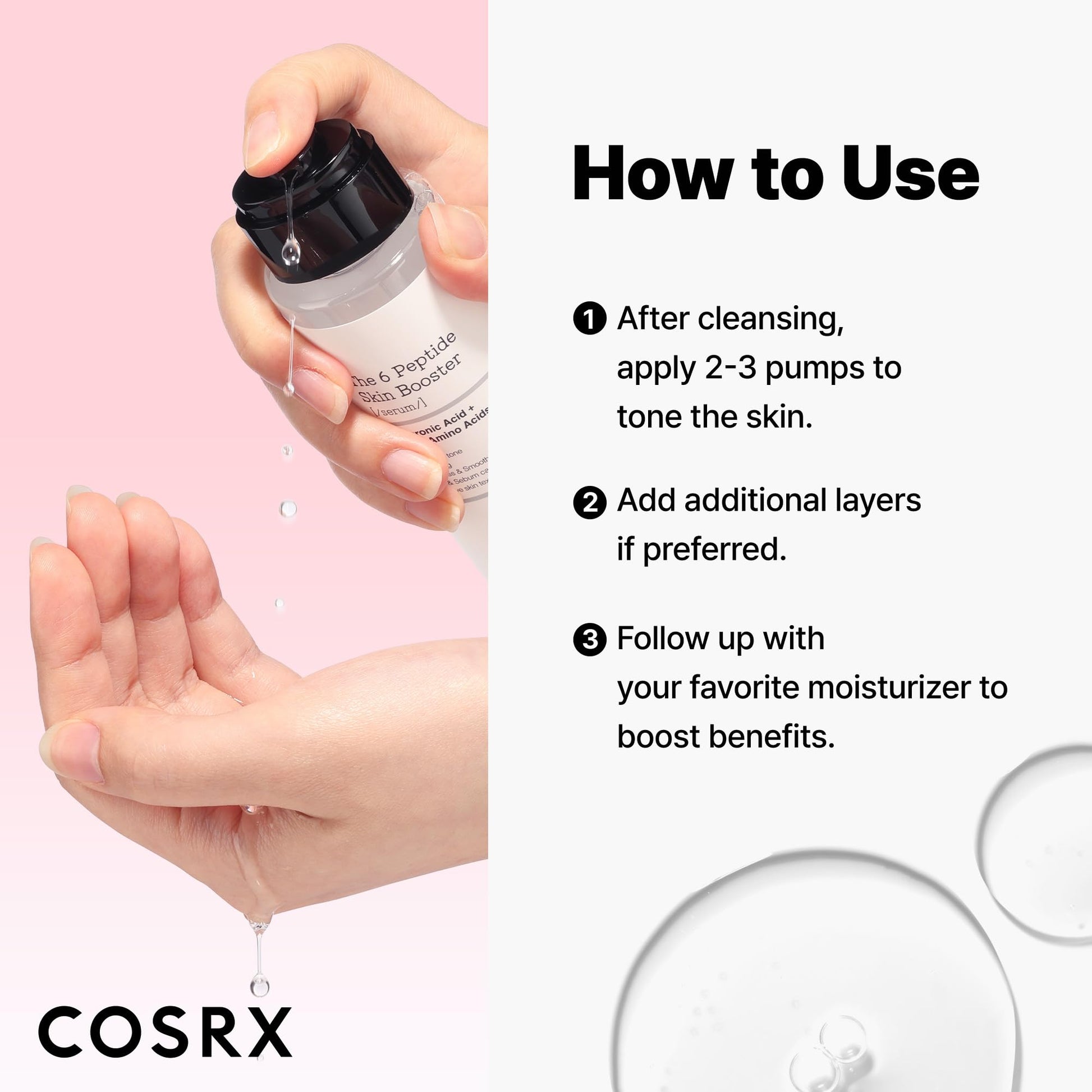 COSRX 6X Peptide Collagen Booster Toner Serum with Copper Peptides, Niacinamide & Hyaluronic Acid Skin Renewal Boosting Facial Essence for All Skin Types, Korean Skin Care, 150mL/5.07 Fl.Oz - Medaid International