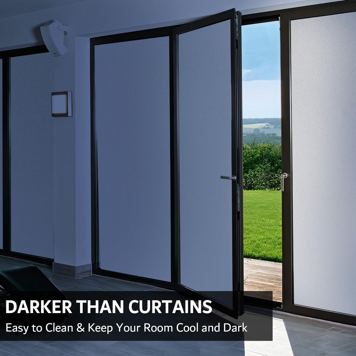 FEOMOS White Total Blackout Window Film, Static Cling Blackout Window Clings, 100% Light Blocking Film, Room Darkening Window Cover for Privacy Day Sleep Sun Blocking 35.4x78.7 inches - Medaid International