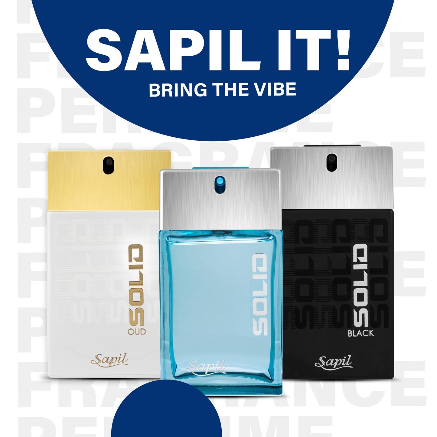 Sapil Solid Black Perfume for Men - Long-lasting Dubai Cologne, Arabic Woody Floral EDT Spray, 3.4 Oz (100 ml) - Enticing Dubai Perfume for Men, Affordable Luxury Fragrance - Medaid International