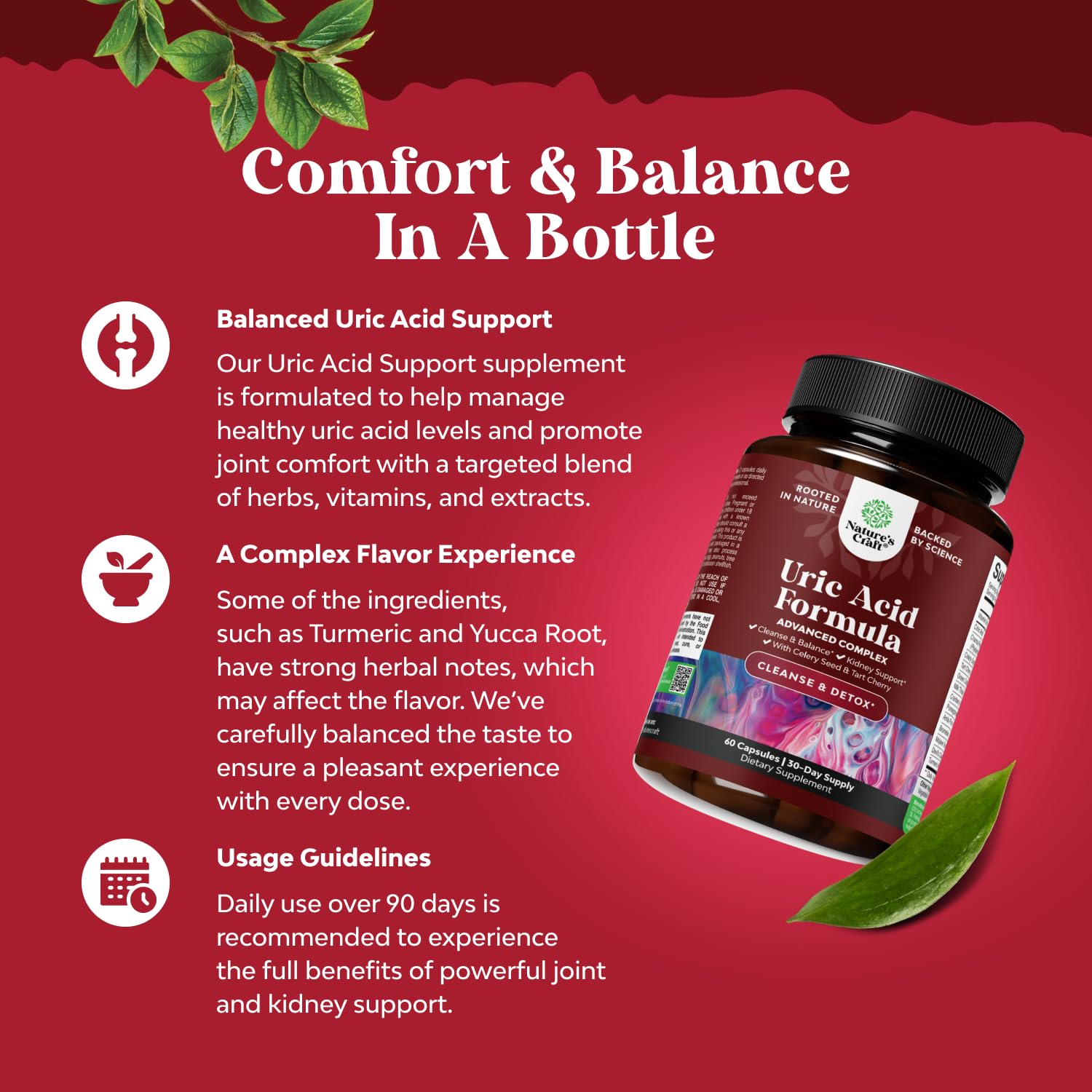 Green Coffee Bean Extract for Uric Acid Cleanse & Detox - Green Coffee Beans with Turmeric, Tart Cherry & Celery Seed for Adults - Daily Uric Acid Flush for Joints Support & Kidney Cleanser – 60 Ct - Medaid International