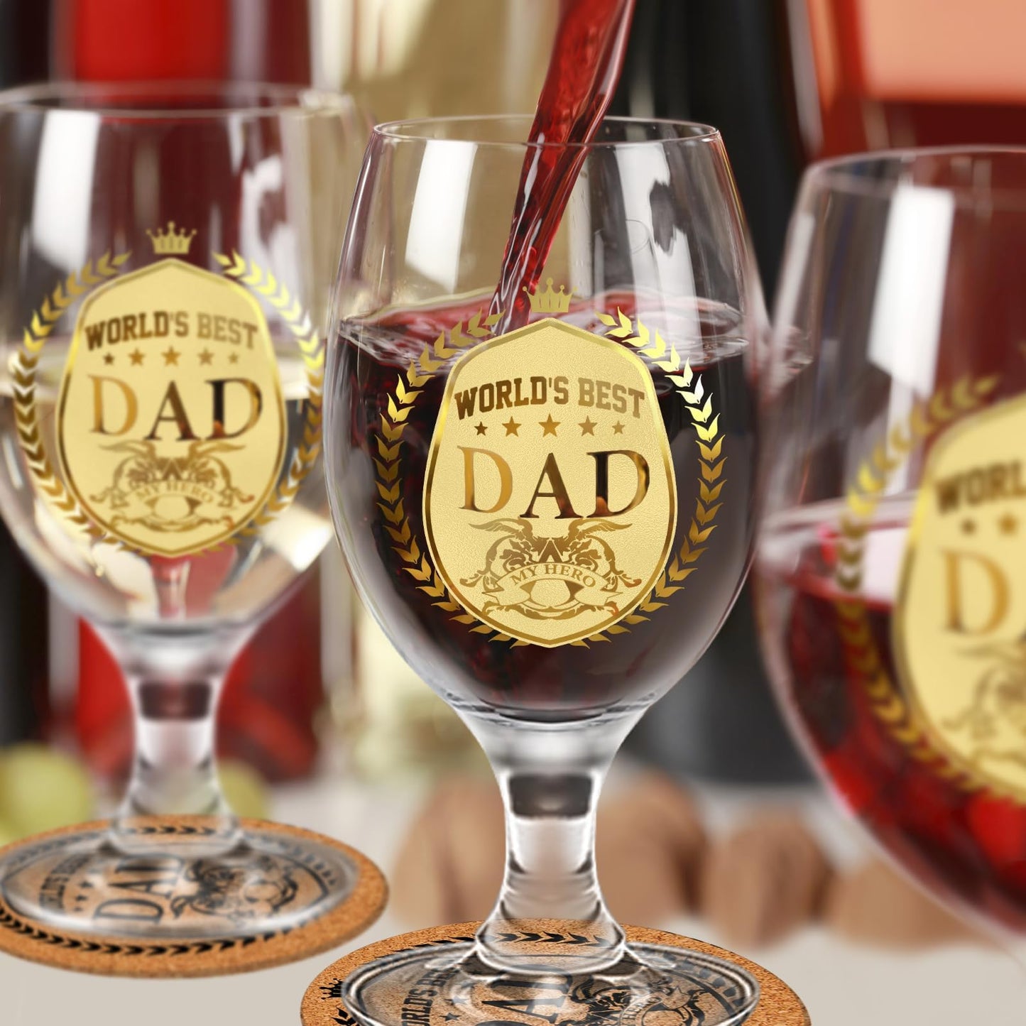 Yalucky Gifts for Dad Beer Glasses Presents for Dad Gifts from Daughter Son Father's Day Gifts Daddy Christmas Birthday Gifts for Men Dad Birthday Gifts Mens Gift Set - Medaid International