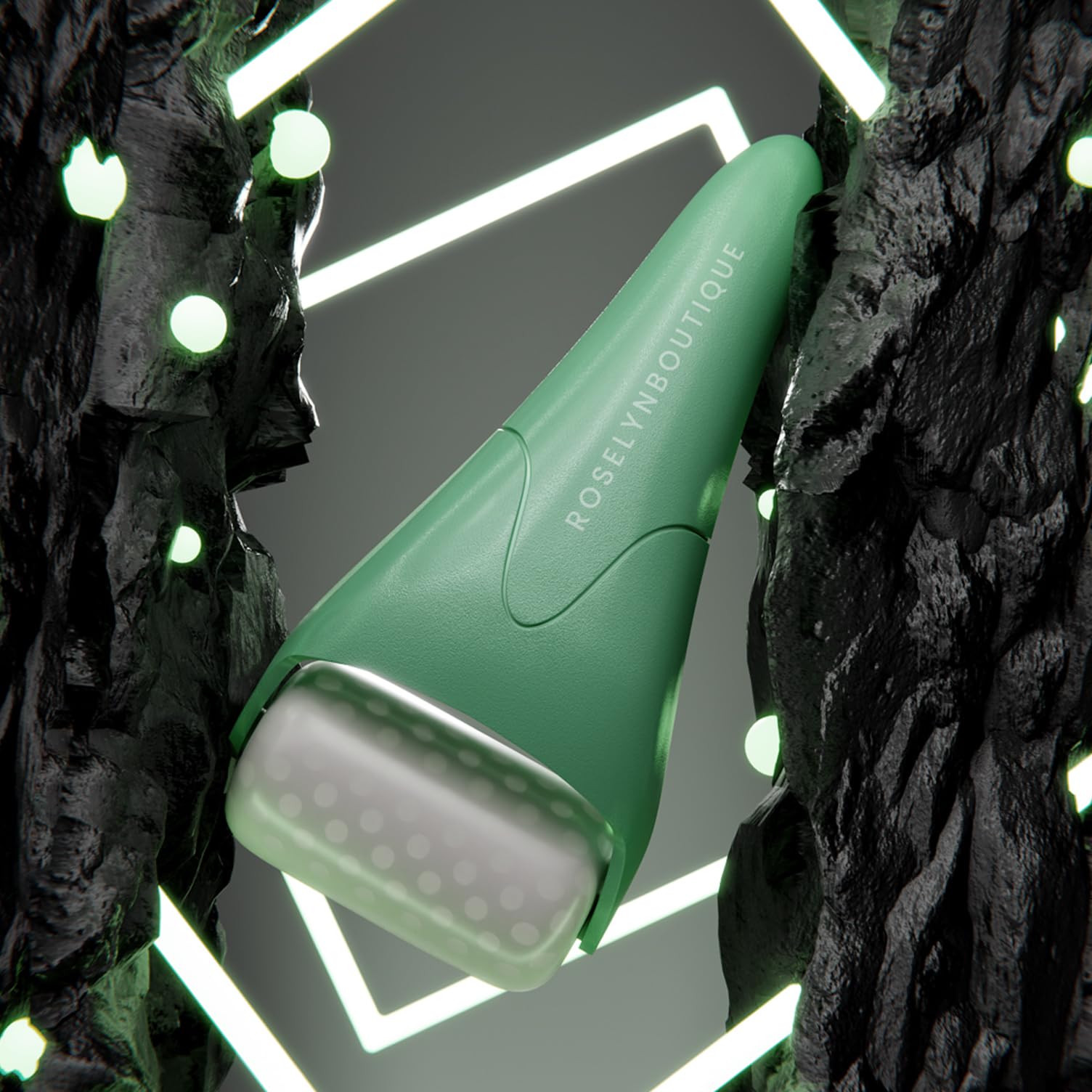 ROSELYNBOUTIQUE Ice Roller for Face Wrinkles Fine Lines Puffiness Stick Massager Facial Skin Care Tools Self Care Gifts for Men Women (Green) - Medaid International