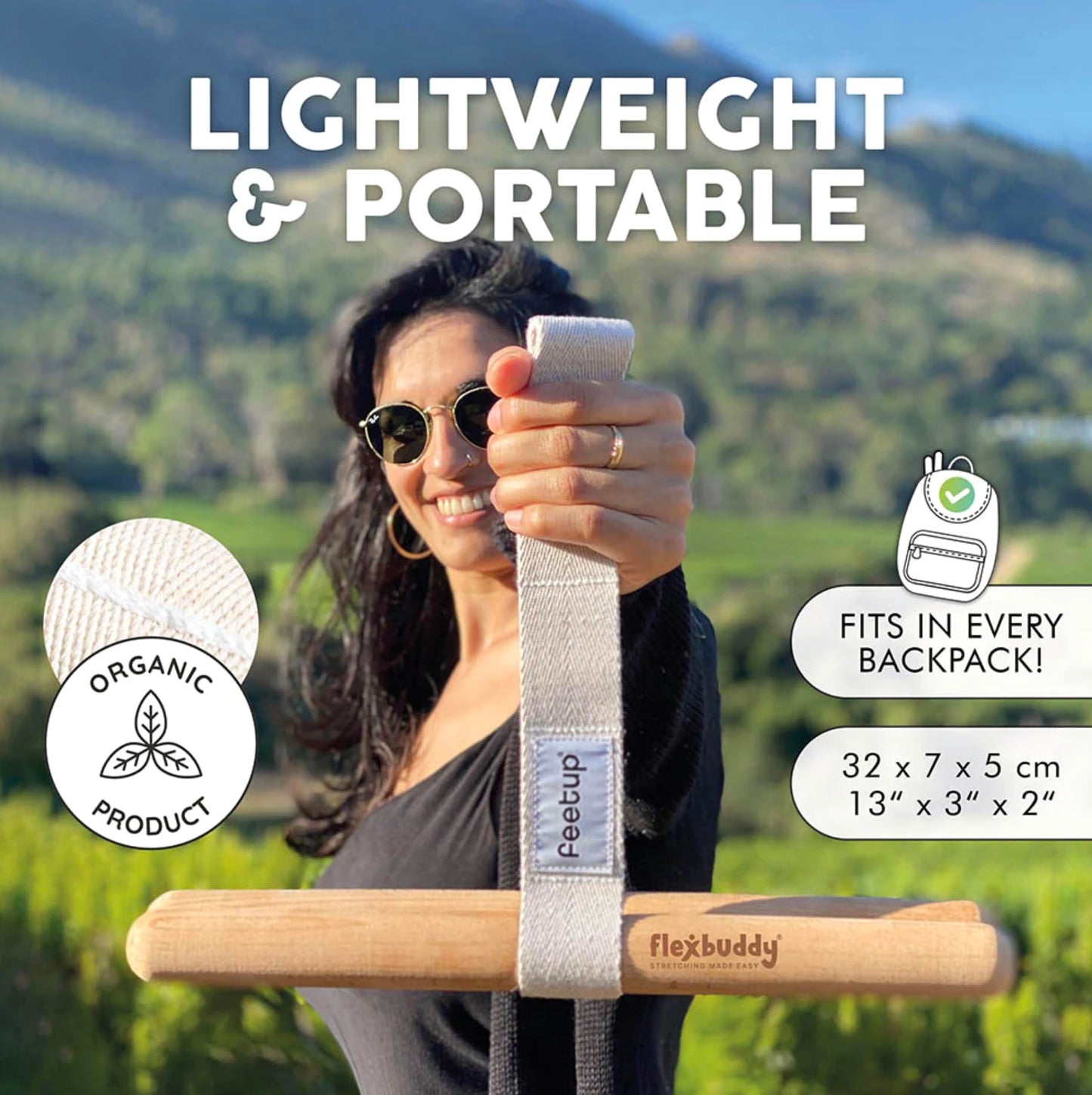 FlexBuddy® Stretching Tool – 2-in-1 Flexibility & Back Trainer | Daily Mobility & Pain Relief | Compact Stretch Aid for Home, Office & Gym - Medaid International