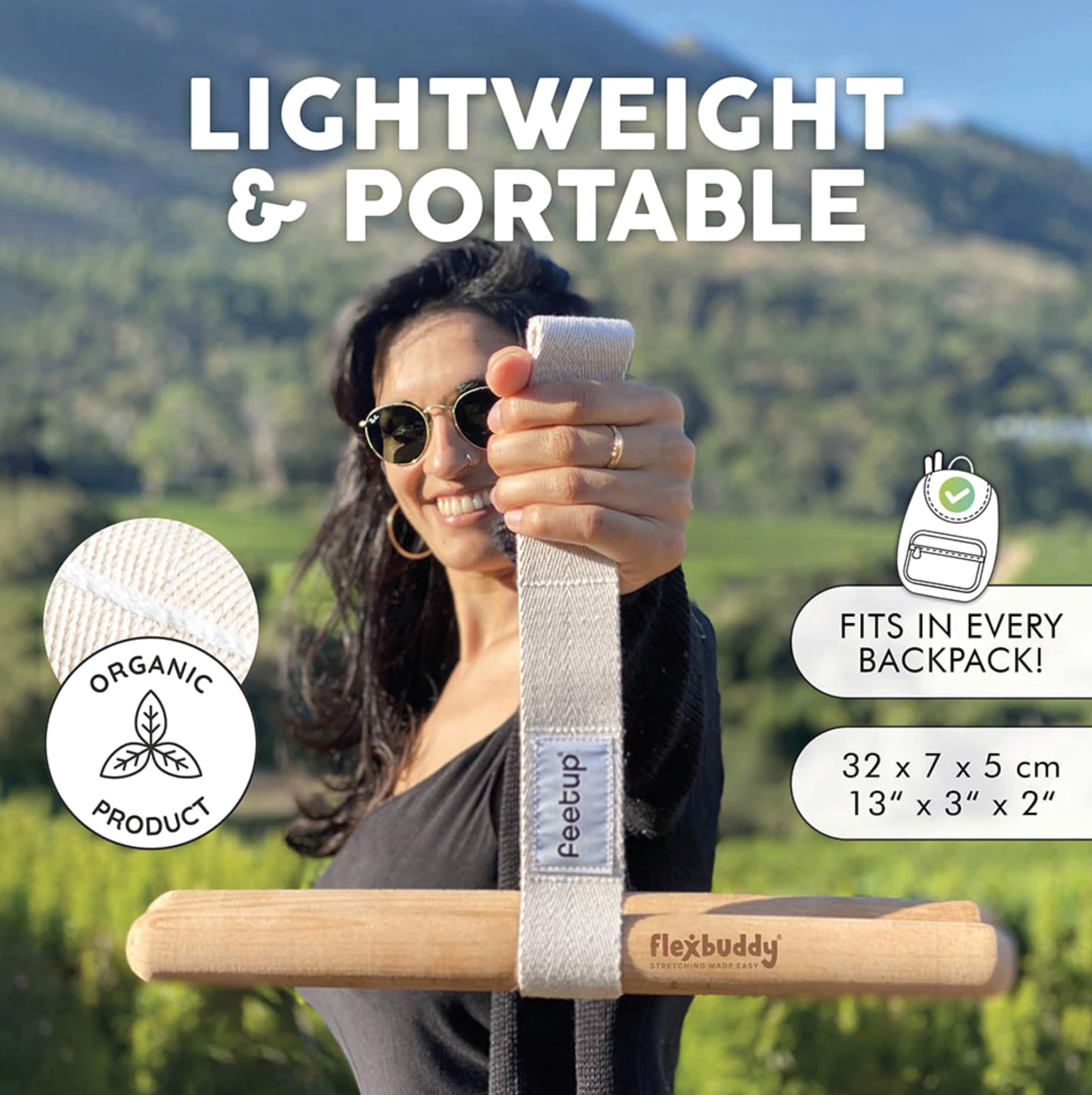 FlexBuddy® Stretching Tool – 2-in-1 Flexibility & Back Trainer | Daily Mobility & Pain Relief | Compact Stretch Aid for Home, Office & Gym - Medaid International