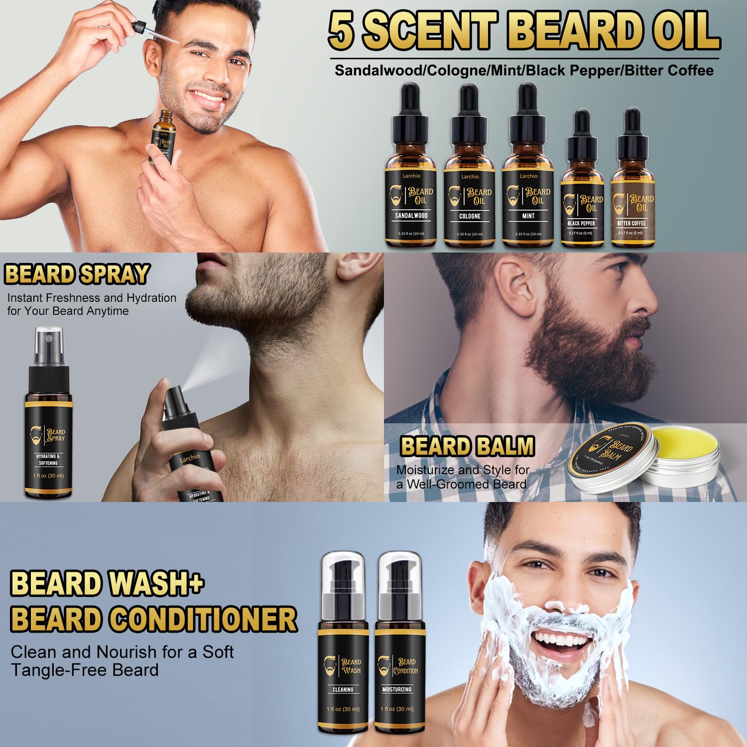 Advent Calendar 2025 Men Grooming, 24 Day Beard Grooming Kit Countdown to Christmas Calendar Xmas Suprise Gifts for Husband Father Boyfriends - Medaid International