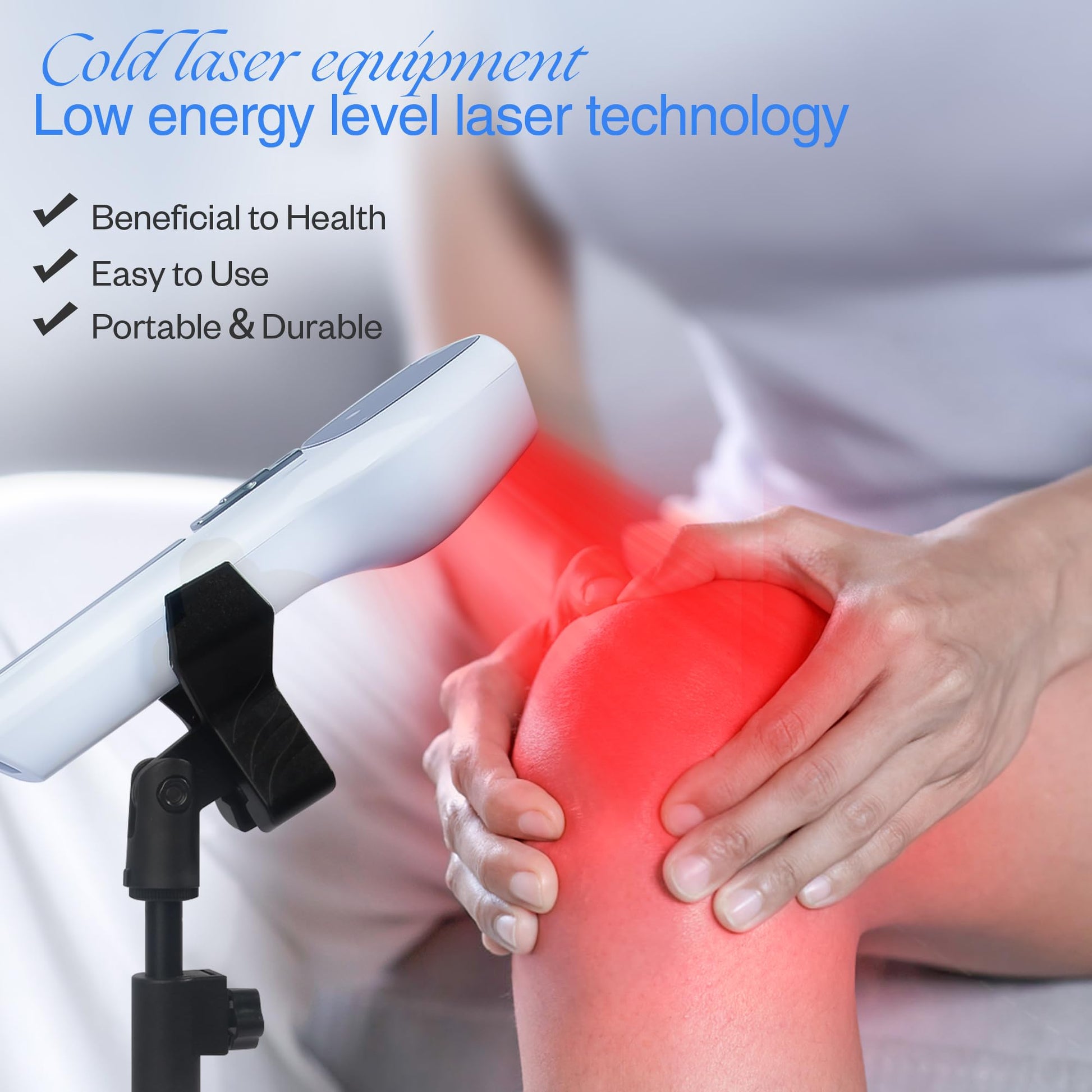 Cold Laser Therapy Device with LED Display, Infrared Light Therapy for Body (4x808nm +14X650nm), Red Light Therapy for Pain Relief Joint and Muscles for Humans/Pet, 8.6×2.1 Inch - Medaid International