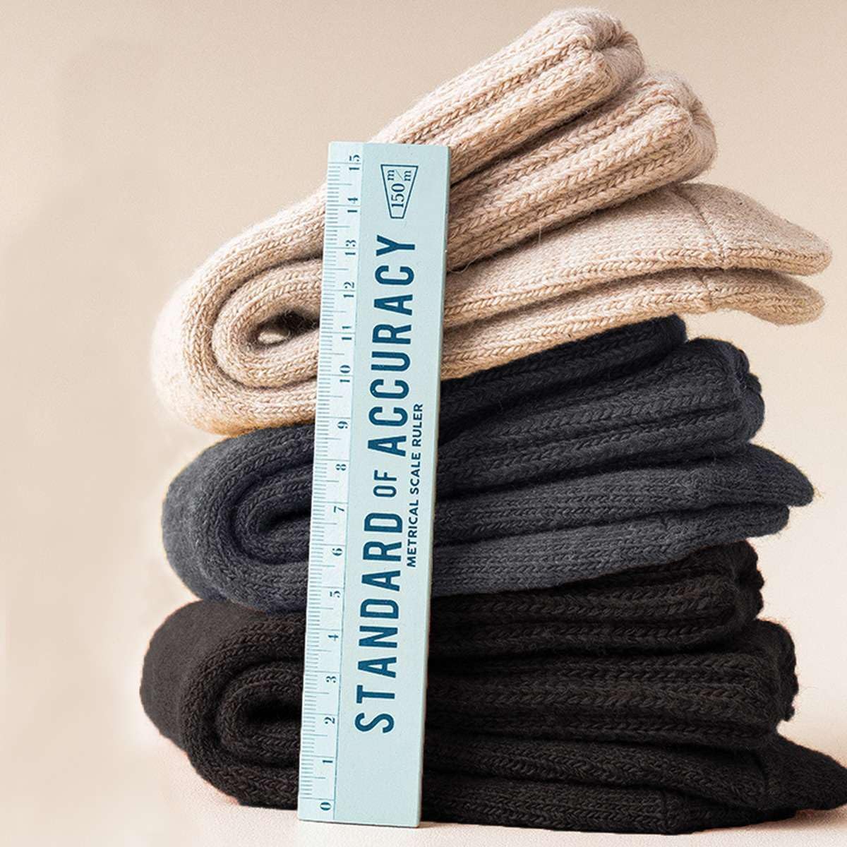 Mitid Wool Socks Boot Socks for Women Solid Thick Warm Winter Socks Thermal Cozy Crew Fuzzy Slipper Socks Christmas Gift - Medaid International