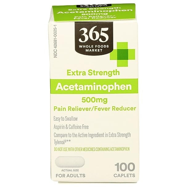 Tylenol alternative Acetaminophen Extra Strength - 365 Whole Foods Market - Medaid - Lebanon