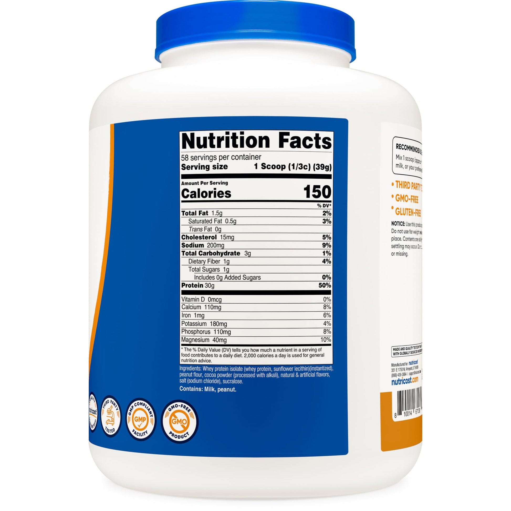 Nutricost Whey Protein Isolate (Chocolate Peanut Butter, 5 Pound) Protein Powder - Medaid International
