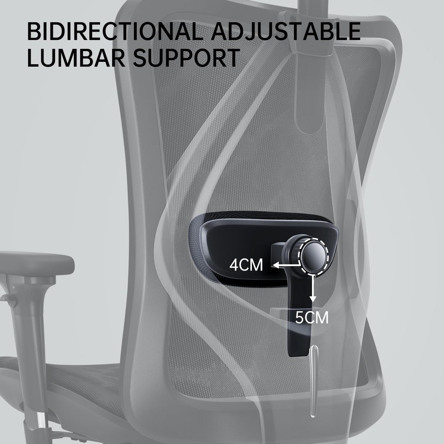 SIHOO M57 Ergonomic Office Chair with 3 Way Armrests Lumbar Support and Adjustable Headrest High Back with Tilt Function (Black) - Medaid International