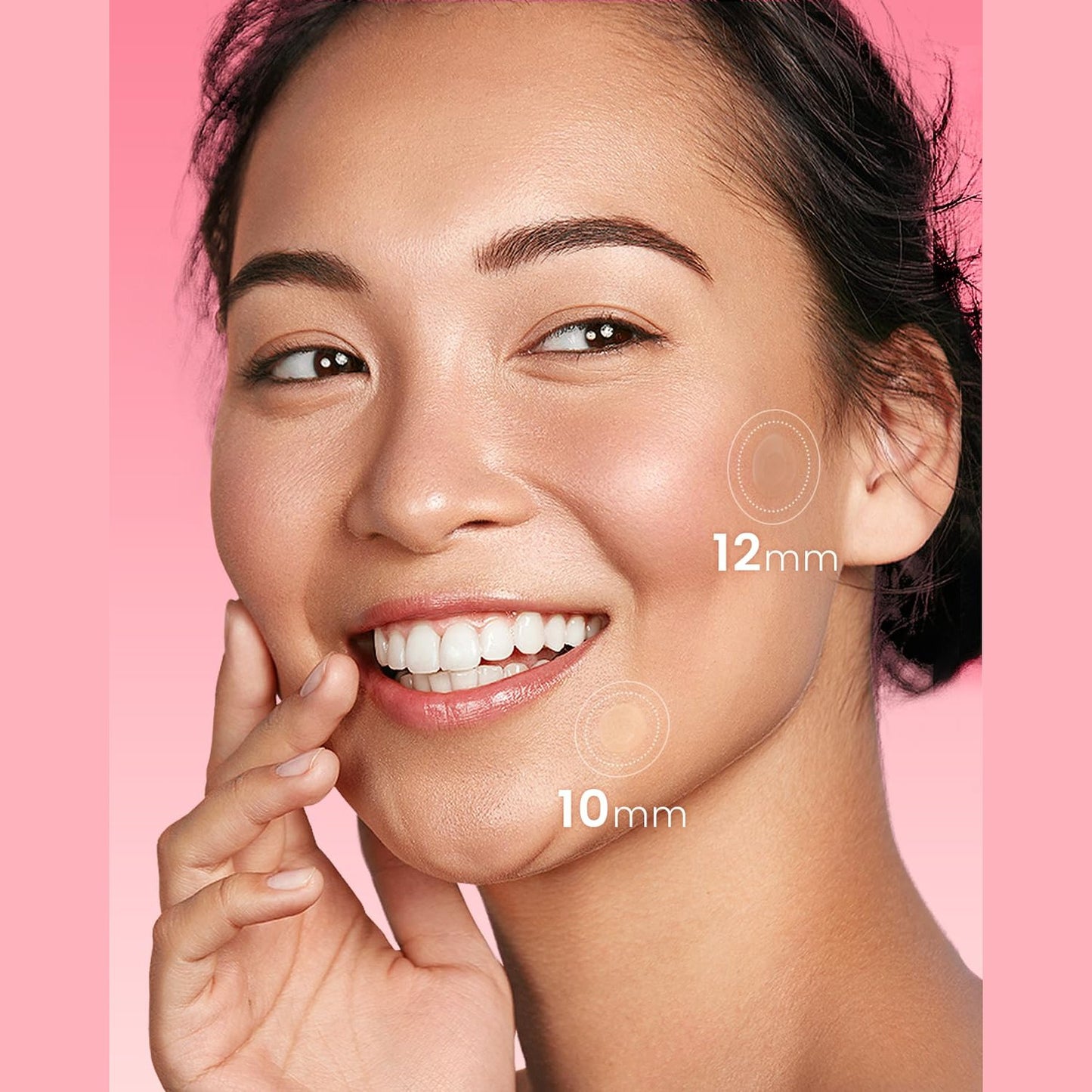 GLAM UP Hydrocolloid Blemish Pimple Zit Patches - Invisible Ultra Thin Spot Cover Stickers for Face and Skin, Strong Water-proof and Adhesive Overnight, Vegan-friendly (36 Count / 2 Sizes) - Medaid International