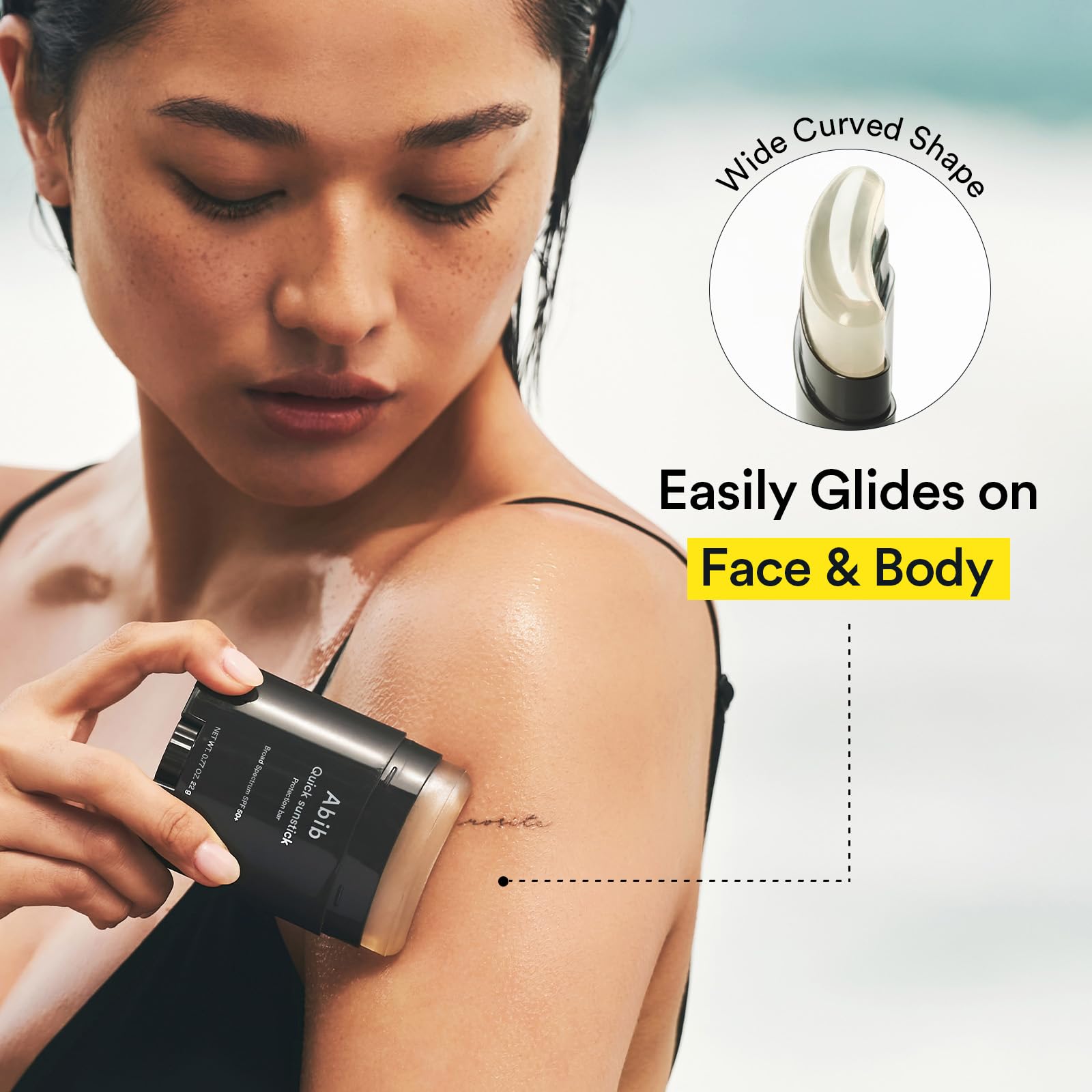 Abib Quick Sunstick Protection Bar SPF50+ 0.77 oz / 22 g (Glowing) | Korean Suncreen Stick Suncare Sunblock, No Whitecast, Protector Solar Barra, Centella Asiatica Extract, Aloe Extract - Medaid International