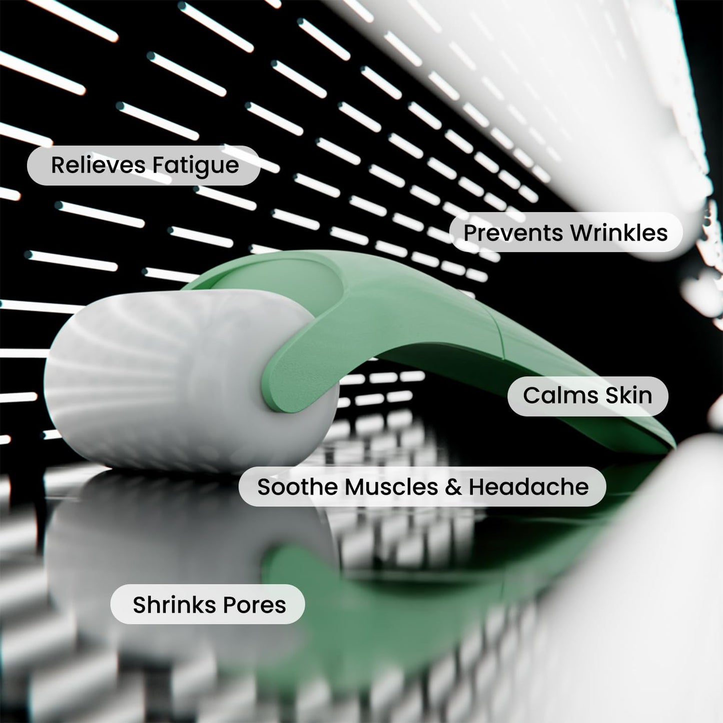 ROSELYNBOUTIQUE Ice Roller for Face Wrinkles Fine Lines Puffiness Stick Massager Facial Skin Care Tools Self Care Gifts for Men Women (Green) - Medaid International