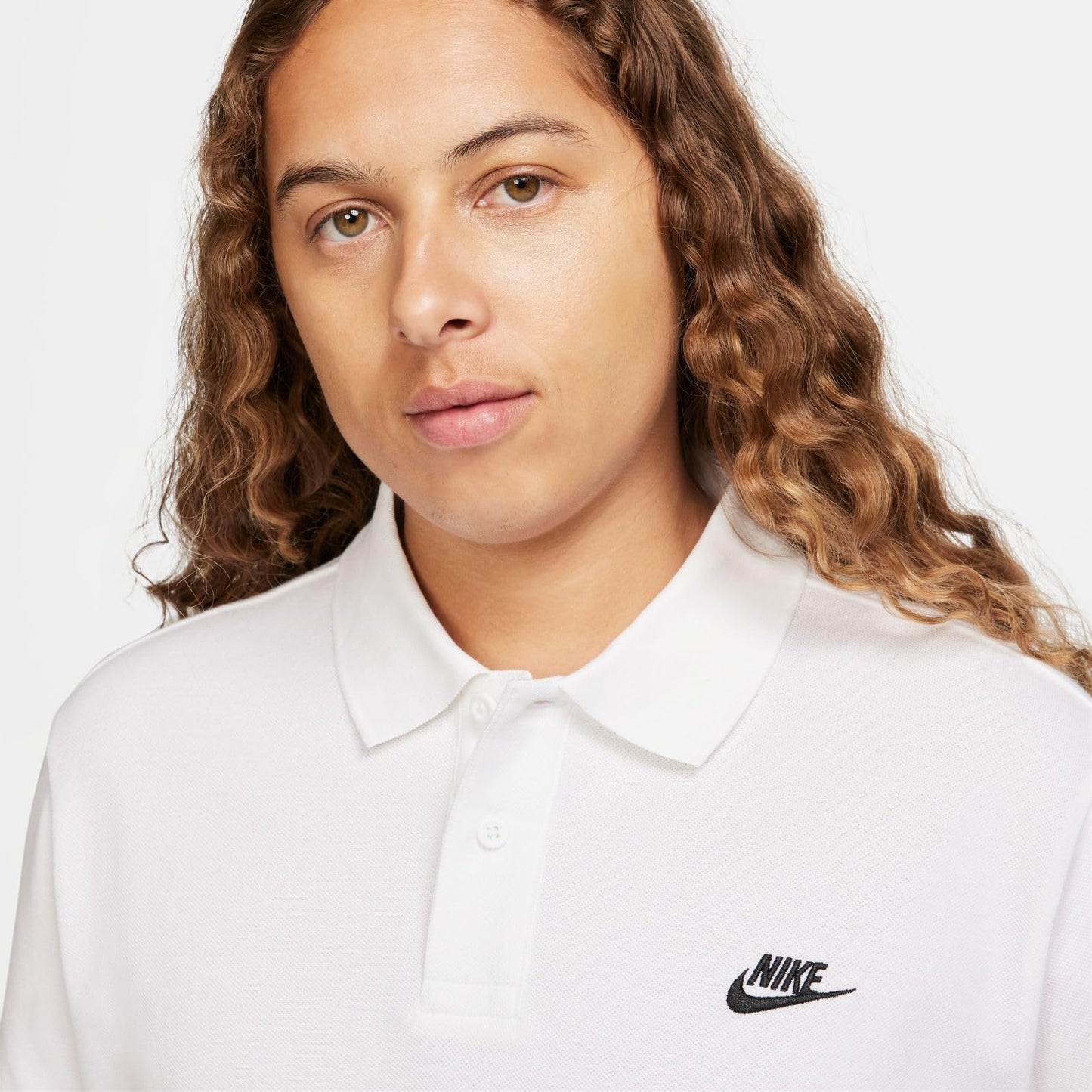 Nike Club Men's Short-Sleeve Polo (White/Black, FN3894-100) Size Large - Medaid International