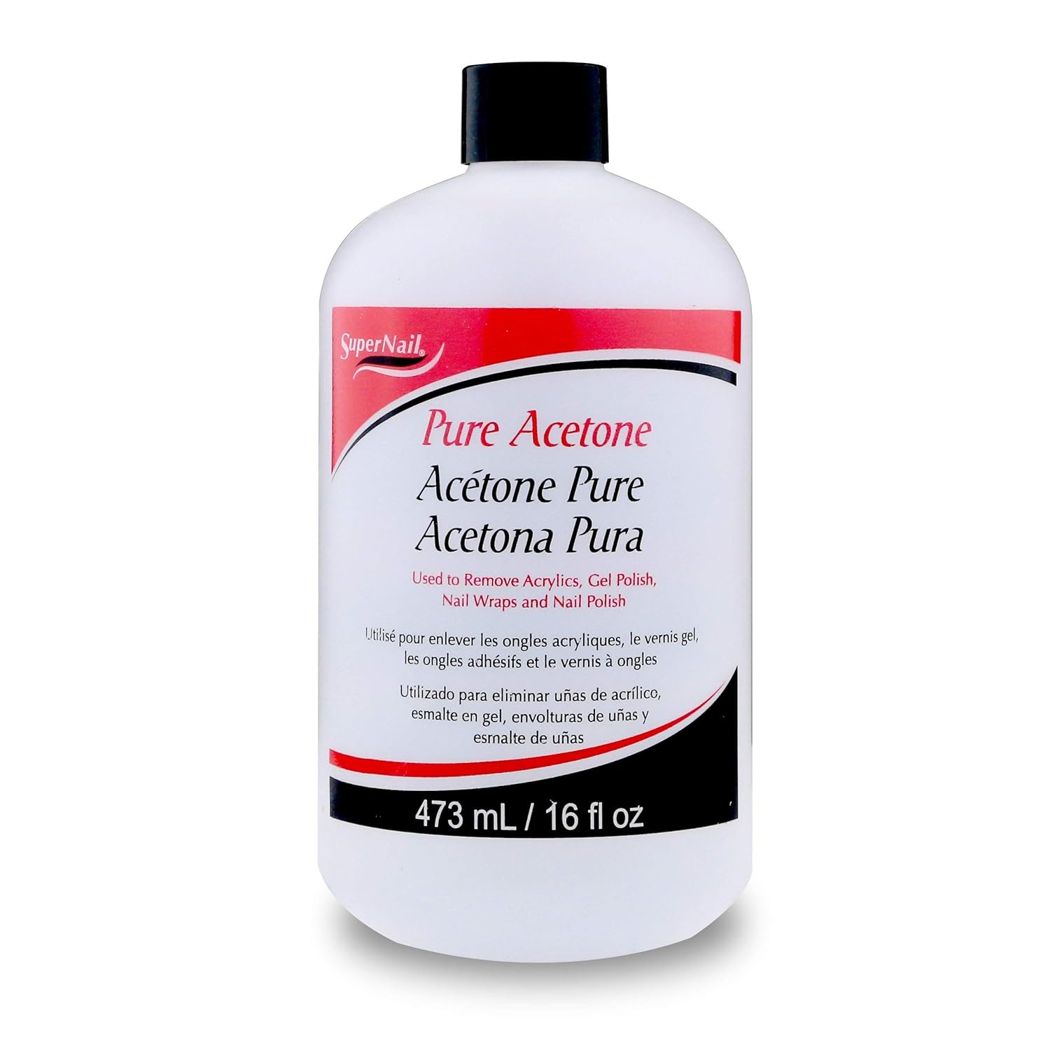 Super Nail Pure Acetone, AS SHOWN 16 Fl Oz - Medaid