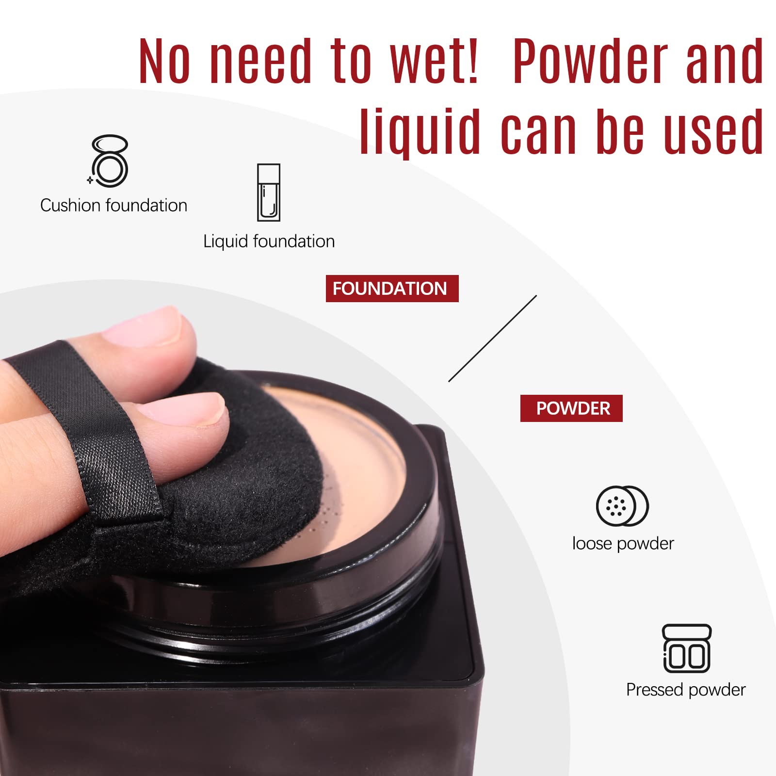 Foonbe Triangle Makeup Sponge, Soft Triangle Makeup Sponge Beauty Set, Reusable Velour Cosmetic Foundation Blender for Loose Powder and Contouring, Beauty Tool (6 Pcs) - Medaid International