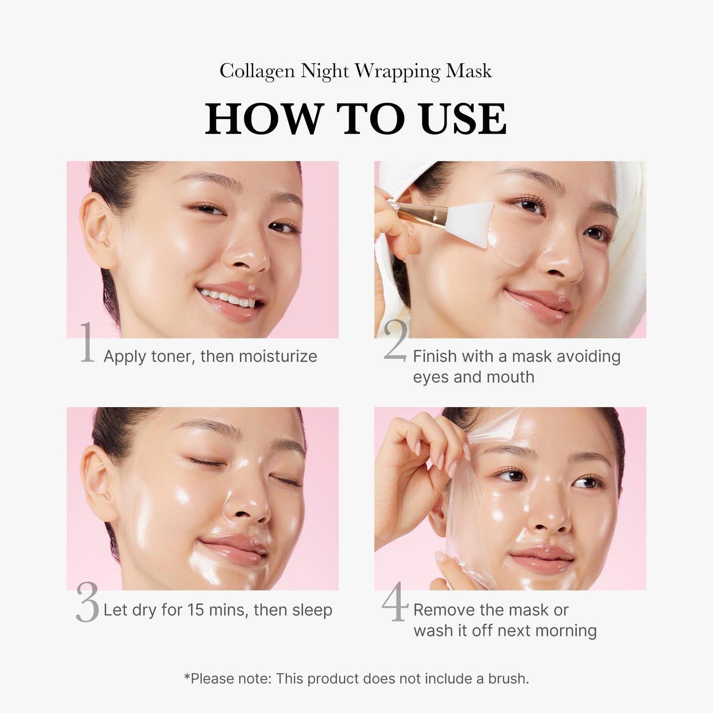 medicube Collagen Overnight Wrapping Peel Off Facial Mask Pack - Elasticity & Hydration Care, Reduces Sagging & Dullness - Hydrolyzed Collagen For Glowing Skin - Korean Skin Care, 2.53 fl.oz - Medaid International