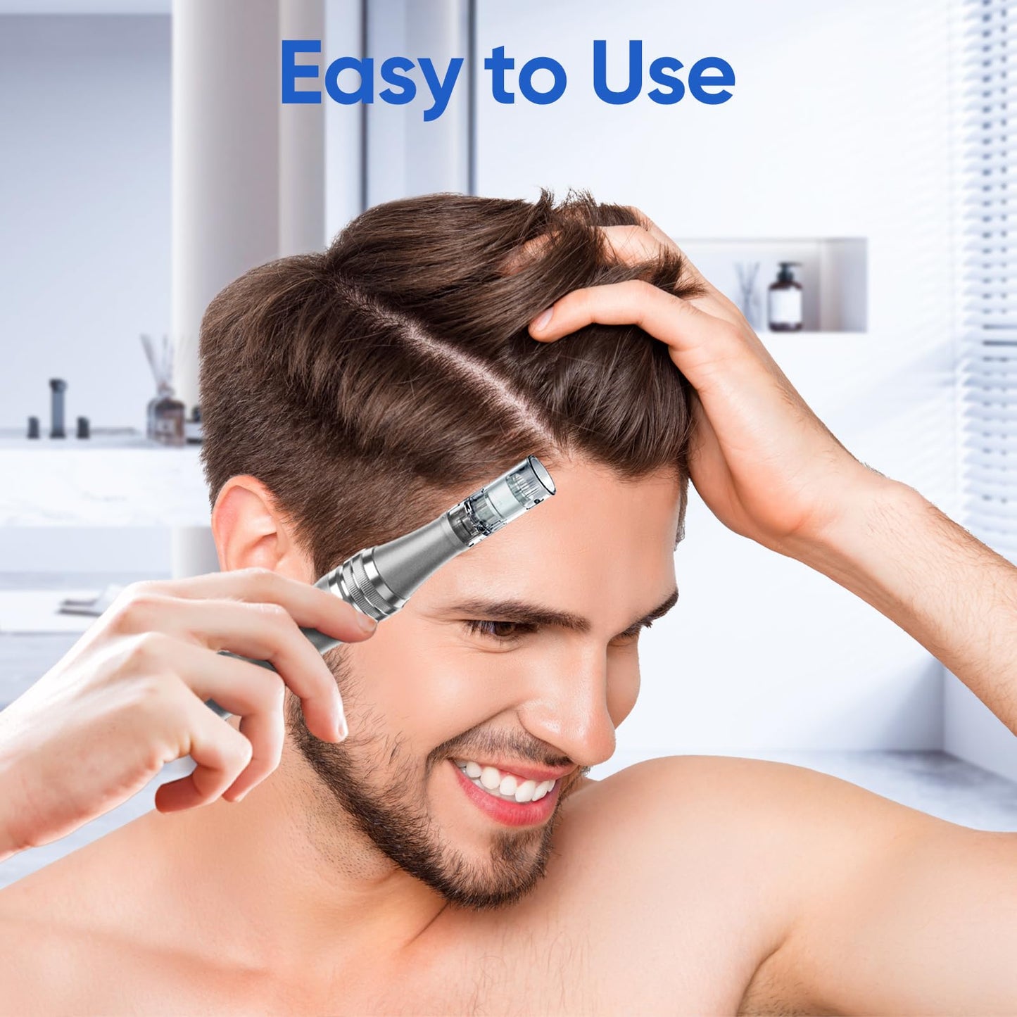 Microneedling Stamp Pen, Derma Stamp Pen, 0.25mm DermaStamp System, Derma Roller Alternative, Microneedle Micro Needle Skin Care Tool for Men Women Home Use - Medaid International