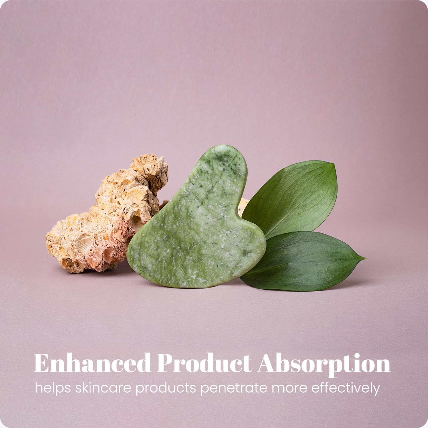 ROSELYNBOUTIQUE Healing Crystal Gua Sha Facial Tools - Guasha Tool for Face Massager Self Care Gifts for Men Women (Jade Green) - Medaid International