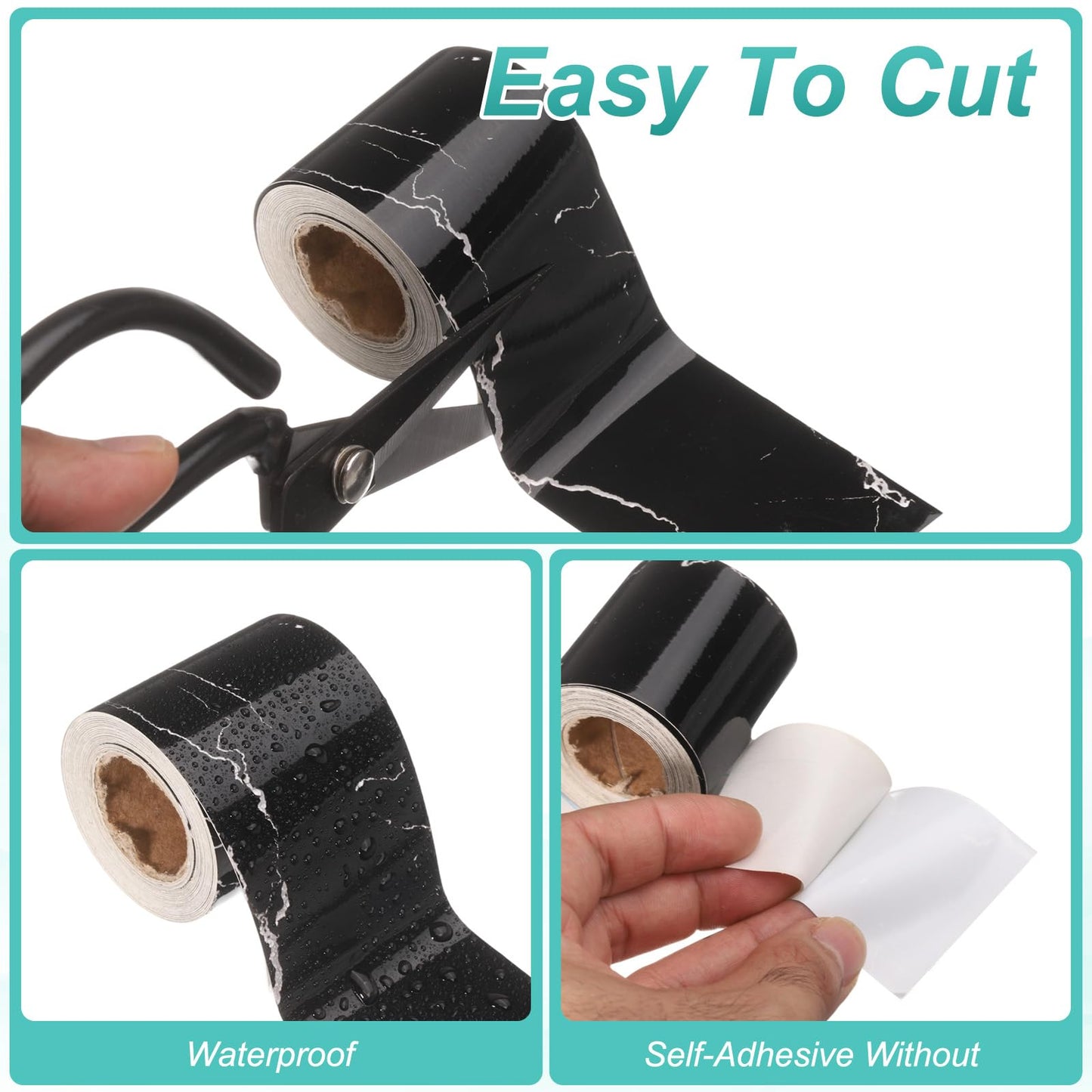 HARFINGTON Wood Grain Wallpaper Border 4" x 16.4ft PVC Self-Adhesive Textured Frame Sticker Waterproof Wall Decorative Wallpaper for Floor Door Table Cabinets Desk, Yellow Pattern - Medaid International