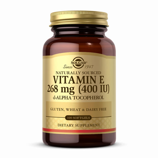 Solgar Vitamin E 268 mg (400 IU) - 100 Softgels - Naturally-Sourced Vitamin E as d-Alpha Tocopherol - Gluten Free, Dairy Free - 100 Servings - Medaid International